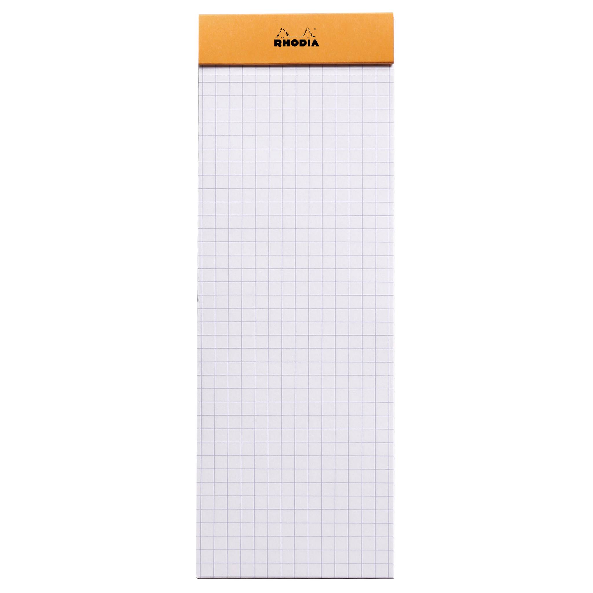 Rhodia 10x Gehefter Notizblock No.8 7,4x21cm 80 Bl kariert 80g Orange 8200C