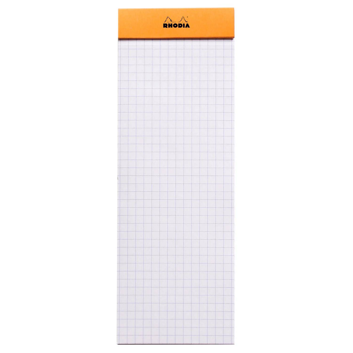 Rhodia 10x Gehefter Notizblock No.8 7,4x21cm 80 Bl kariert 80g Orange 8200C