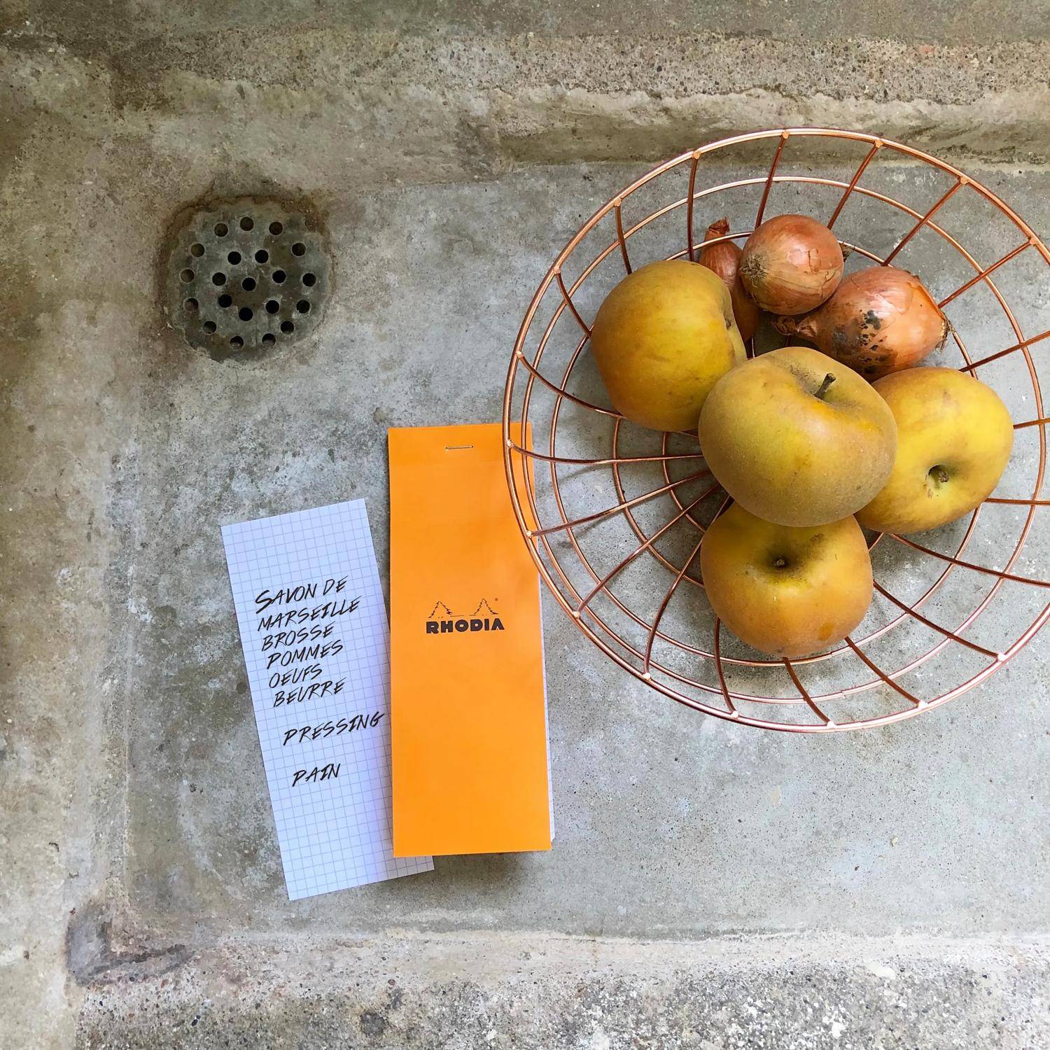 Rhodia 10x Gehefter Notizblock No.8 7,4x21cm 80 Bl kariert 80g Orange 8200C