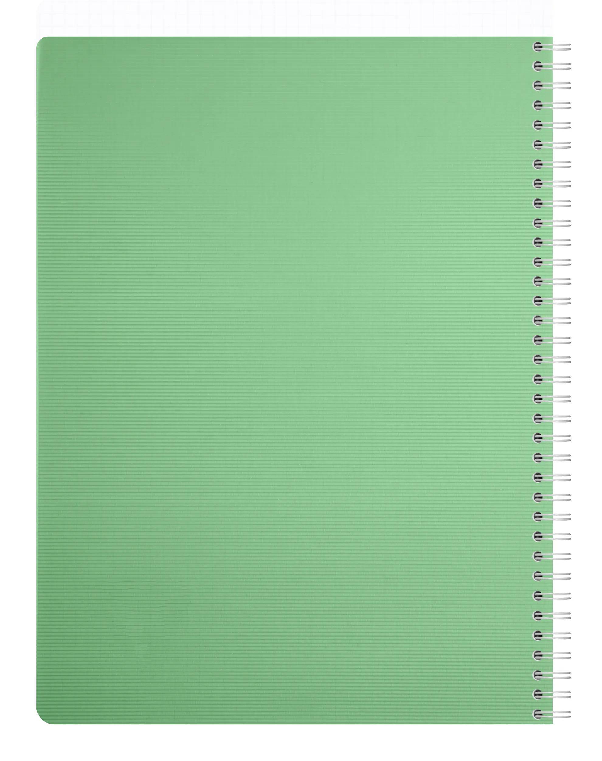 Clairefontaine 5x Spiralbuch A4, 90 Bl kariert 90g Einband PP Salbeigrün 327121C