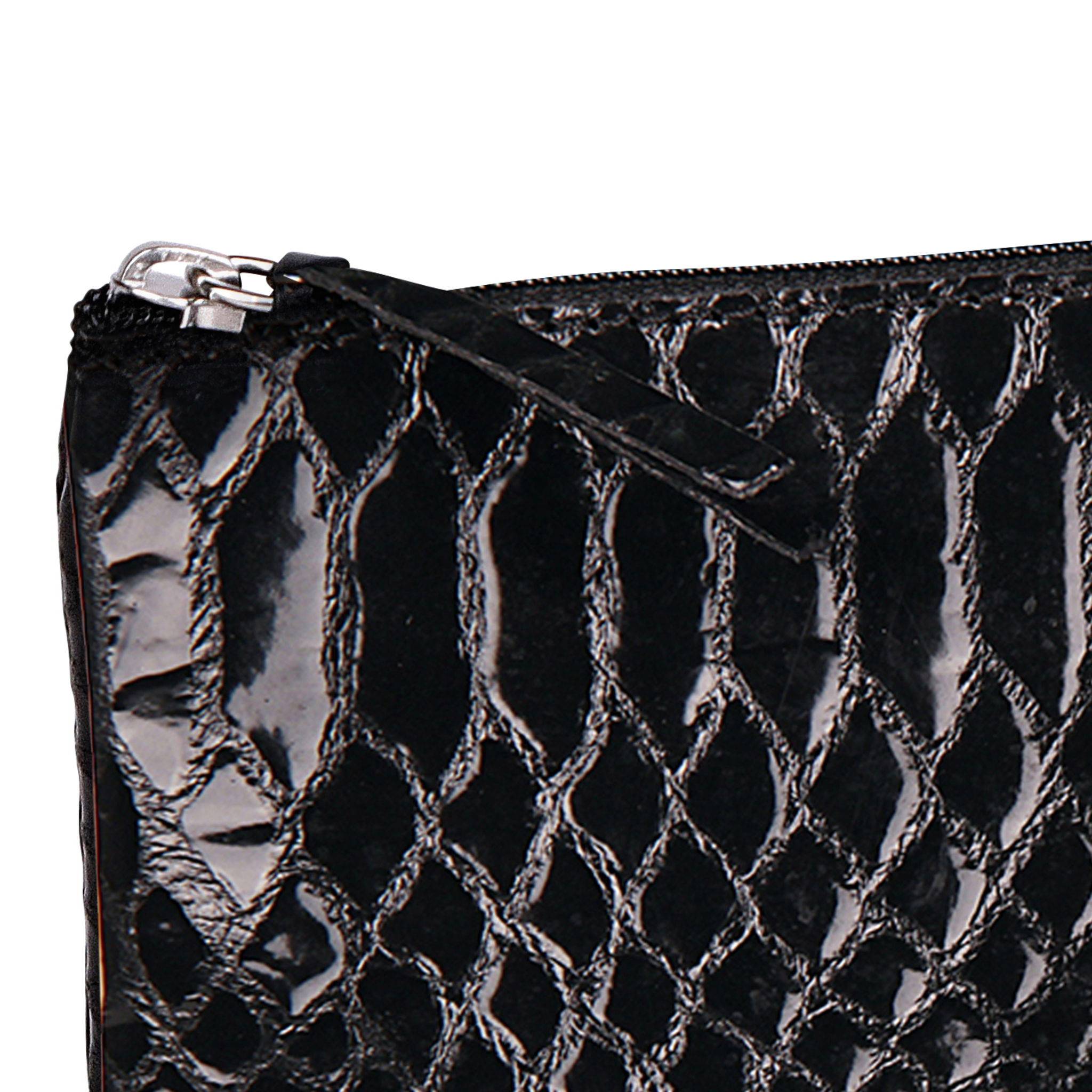 Clairefontaine 4x Flaches Schlamermäppchen 22x11cm schwarz Pythonschwarz 410181C