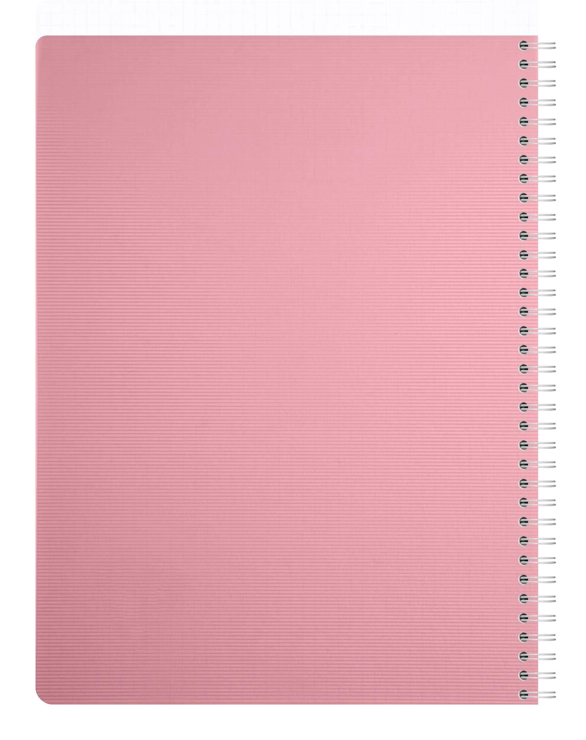 Clairefontaine 5x Spiralbuch A4, 90 Bl kariert 90g Einband PP Rosenblüte 327124C