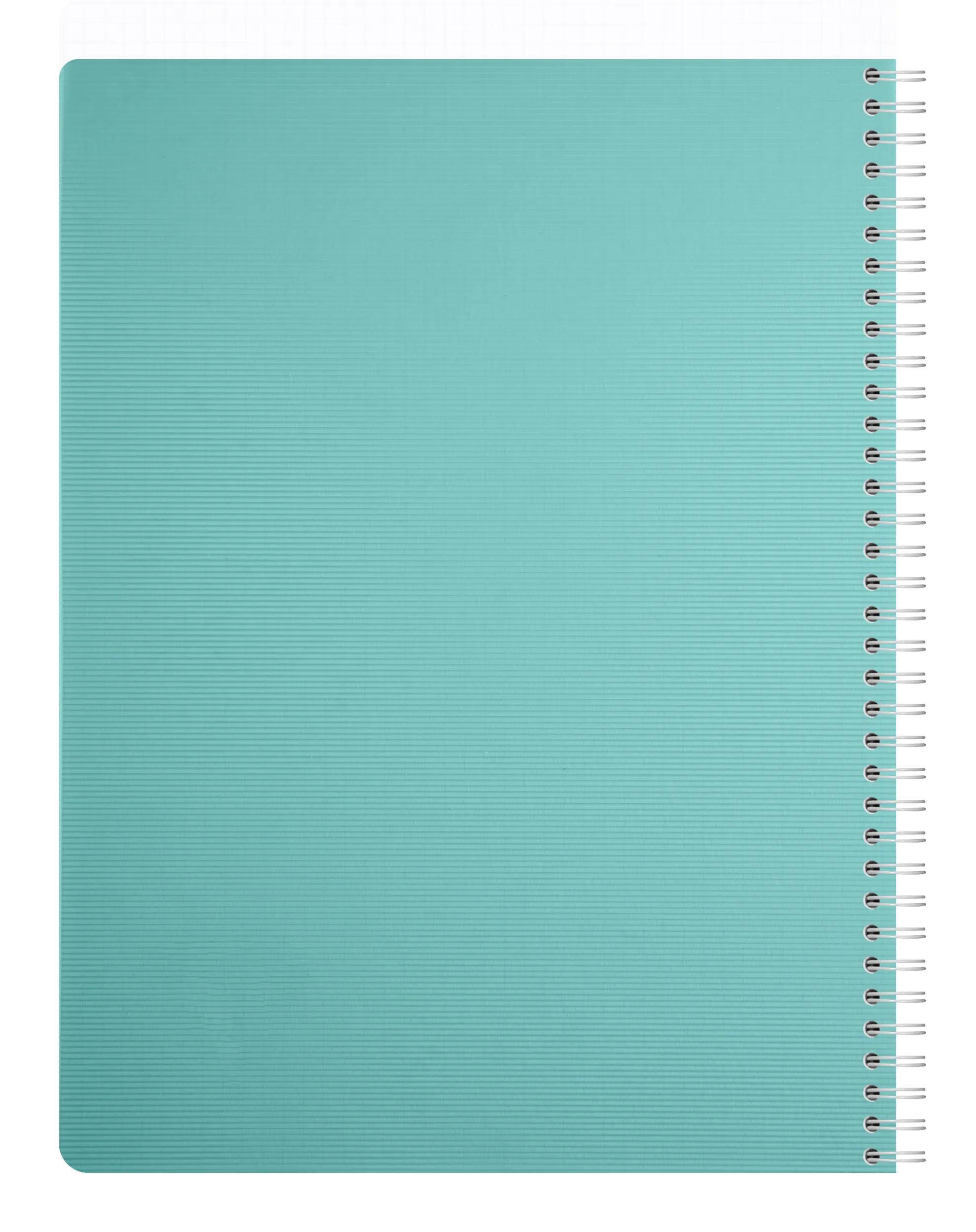 Clairefontaine 5x Spiralbuch A4, 90 Bl kariert 90g Einband PP Blau 327120C