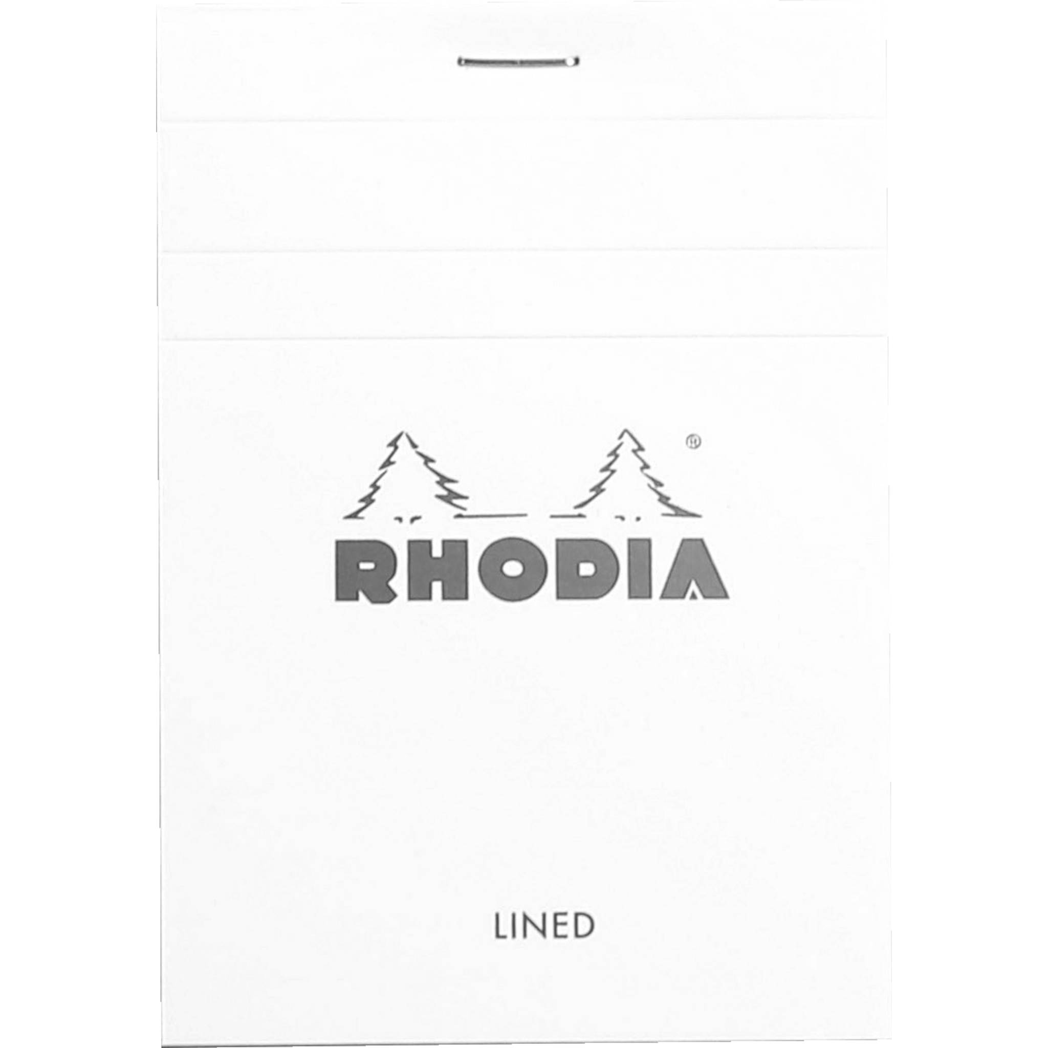 Rhodia 10x Gehefter Notizblock No.12 8,5x12cm 80 Bl liniert 80g Weiß 12601C