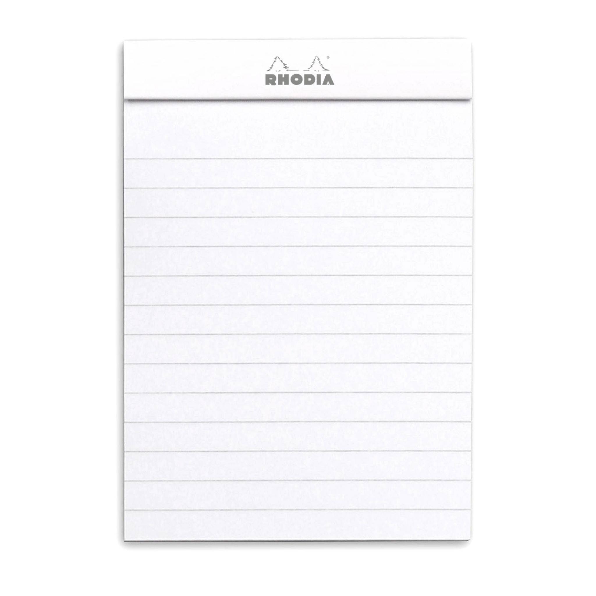 Rhodia 10x Gehefter Notizblock No.12 8,5x12cm 80 Bl liniert 80g Weiß 12601C