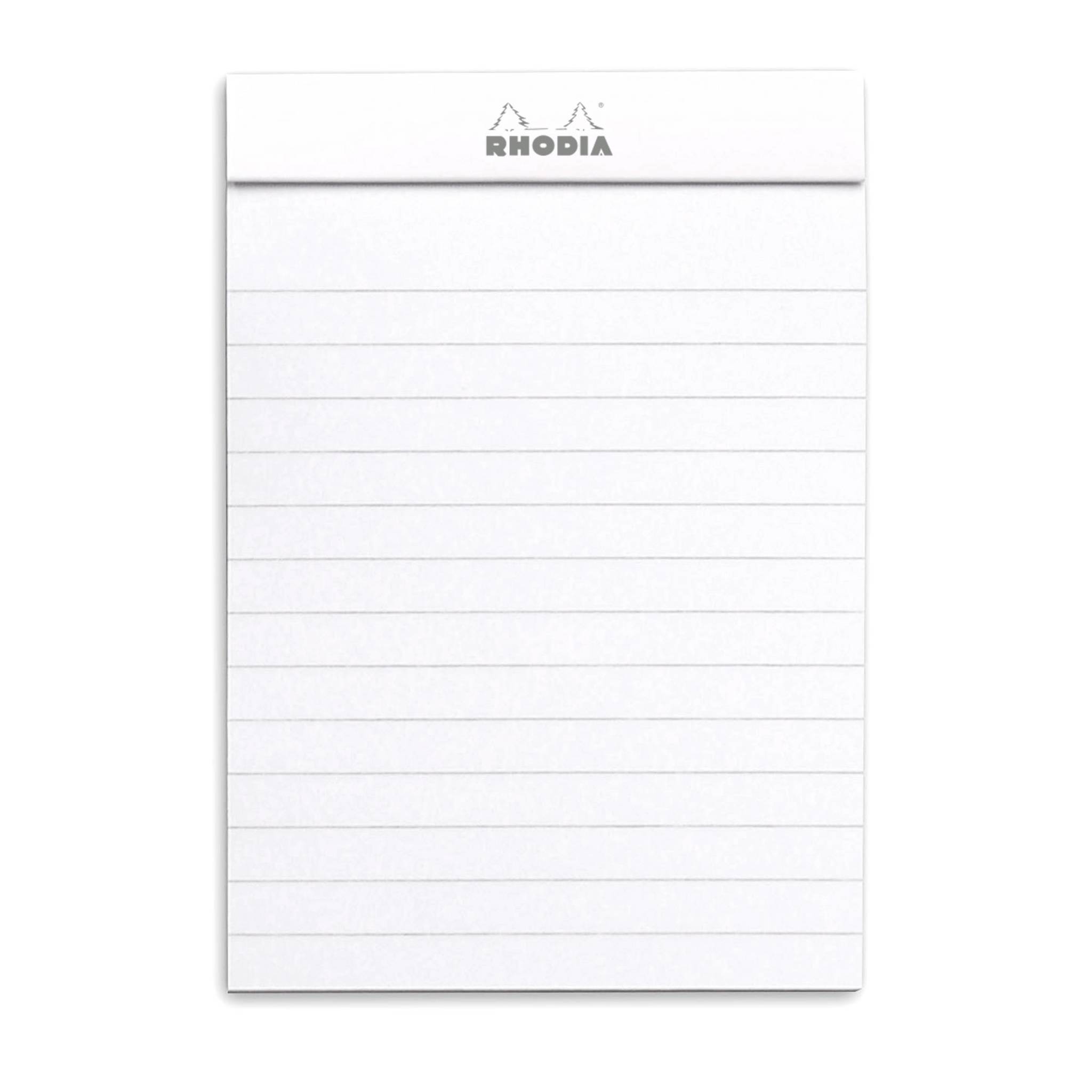 Rhodia 10x Gehefter Notizblock No.12 8,5x12cm 80 Bl liniert 80g Weiß 12601C