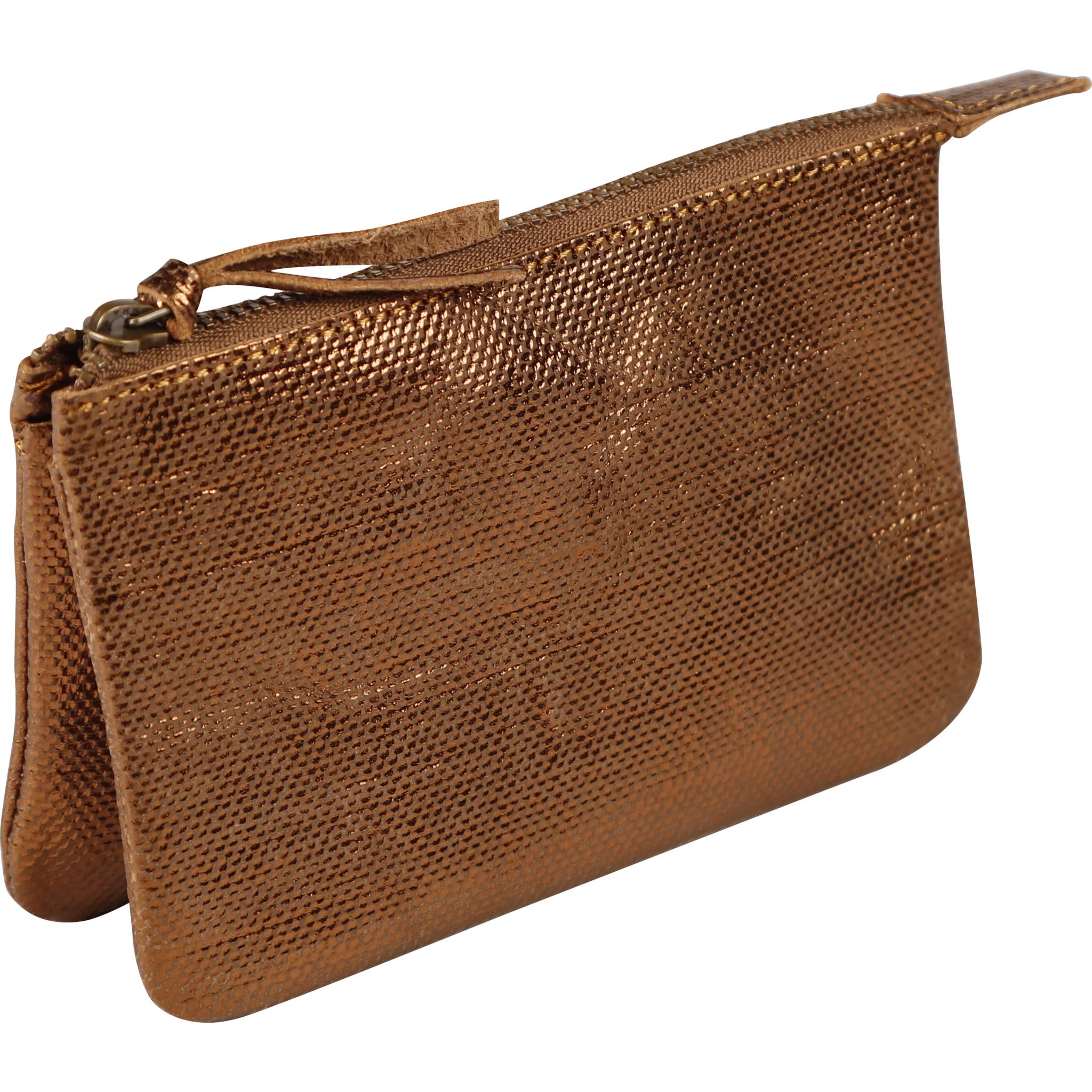 Clairefontaine 4x Kleines Schlampermäppchen Leder 13x9cm bronze 410045C