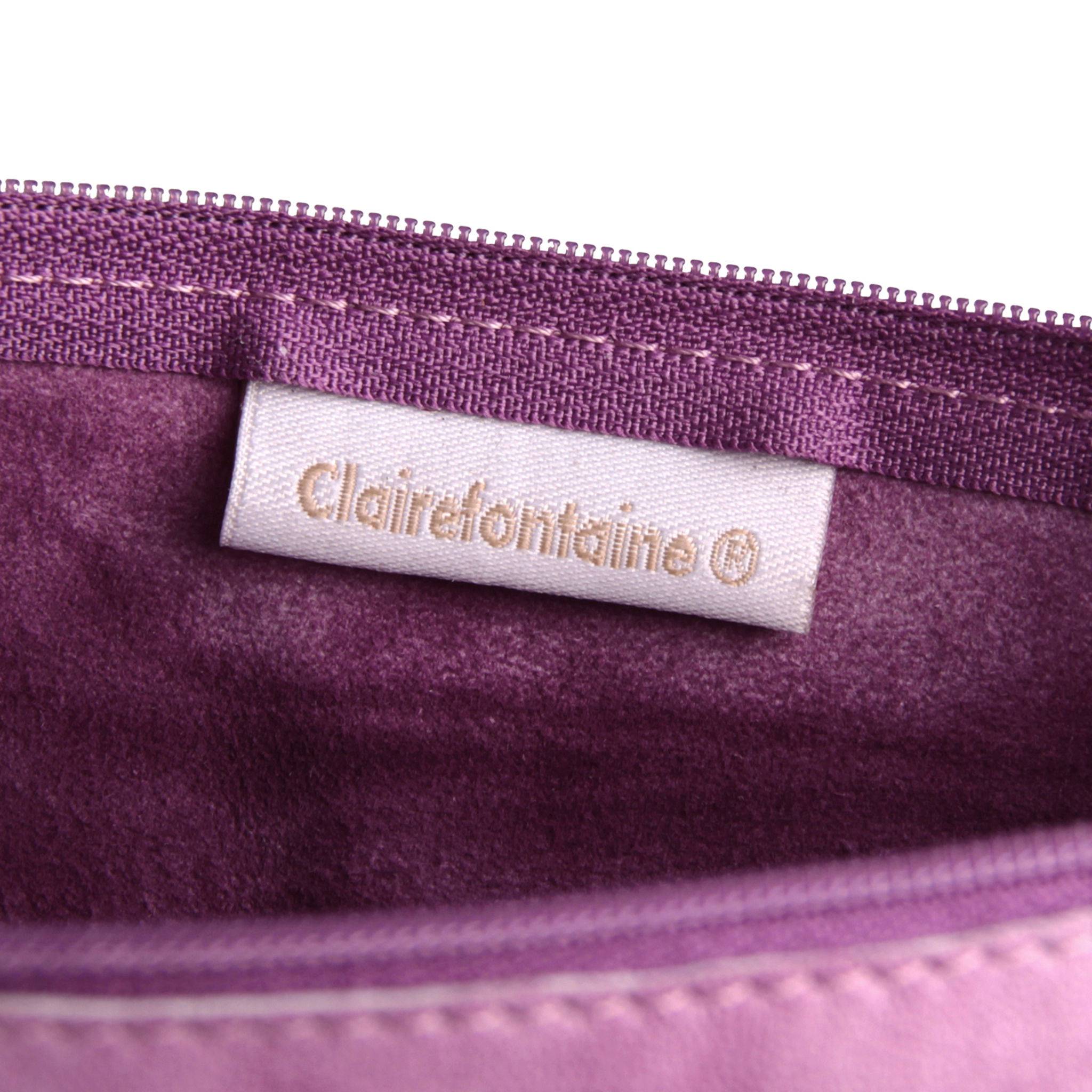 Clairefontaine 4x Flaches Schlampermäppchen 22x11cm Rosaviolett 410177C