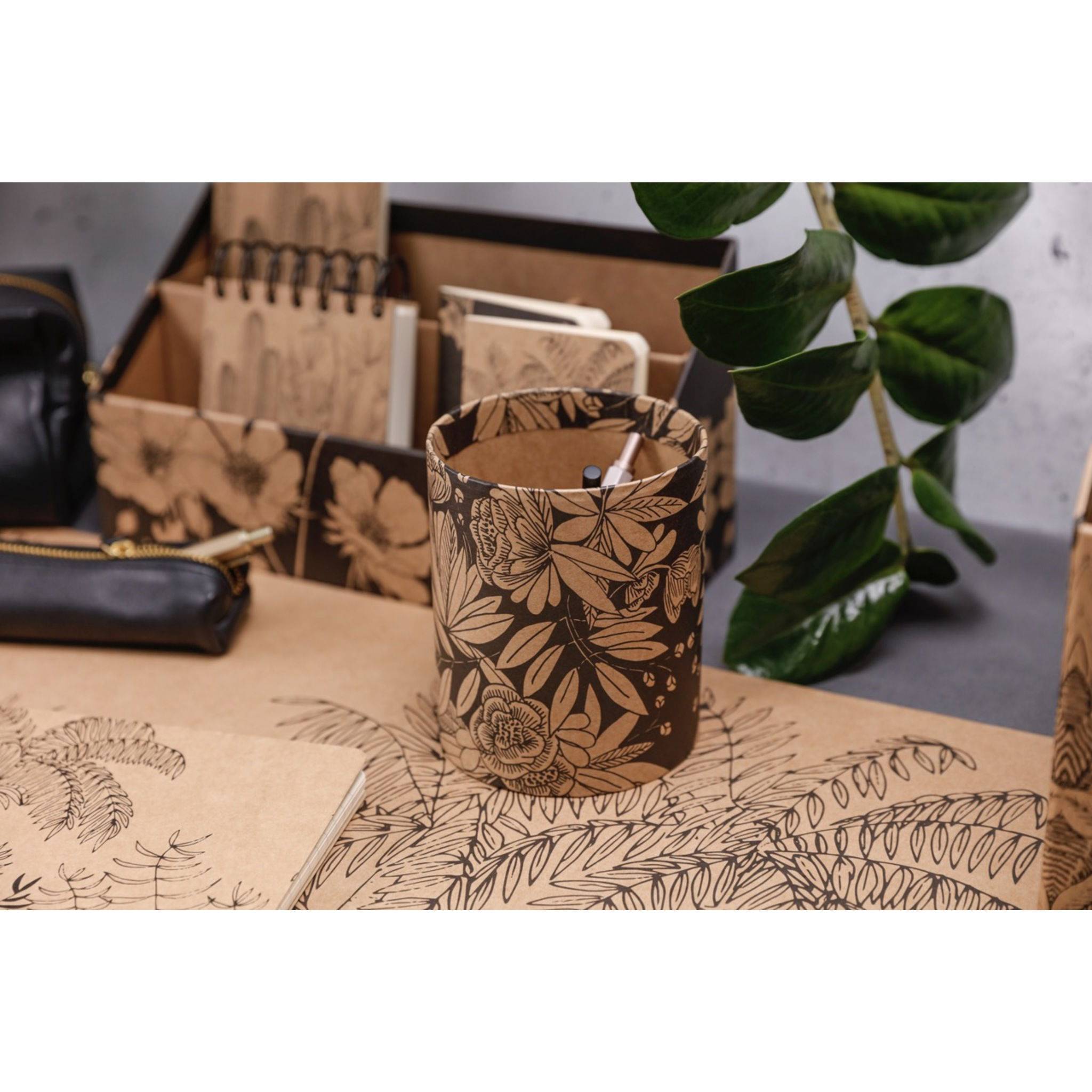 Clairefontaine 4x Le Cerisier Blanc, Runder Stifteköcher Ø9x11 cm 116052C