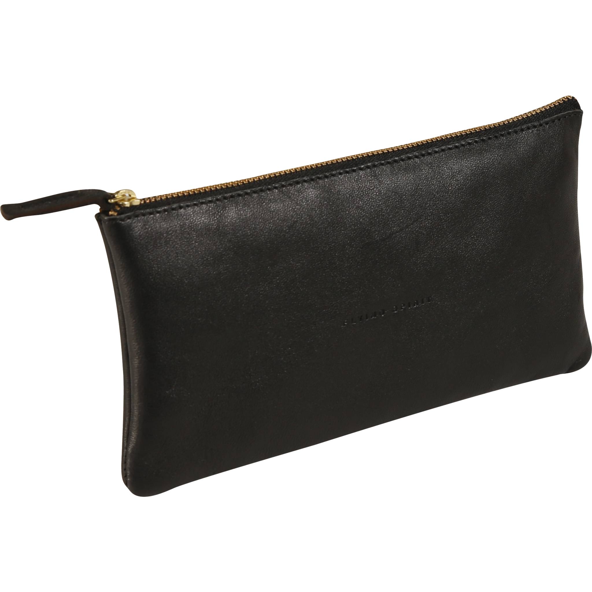 Clairefontaine 8x Schlampermäppchen aus Leder schwarz 22x11cm - Schwarz 102513C