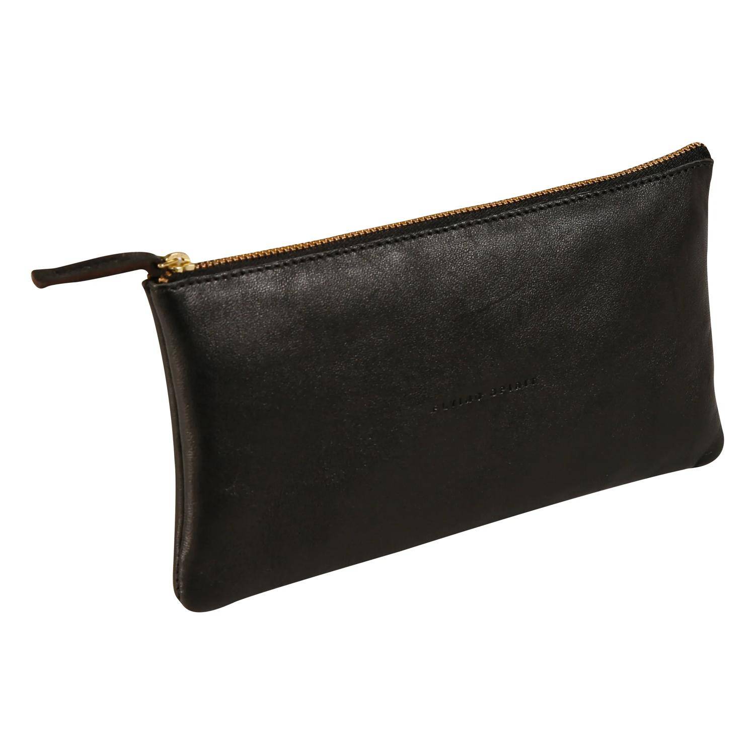 Clairefontaine 8x Schlampermäppchen aus Leder schwarz 22x11cm - Schwarz 102513C