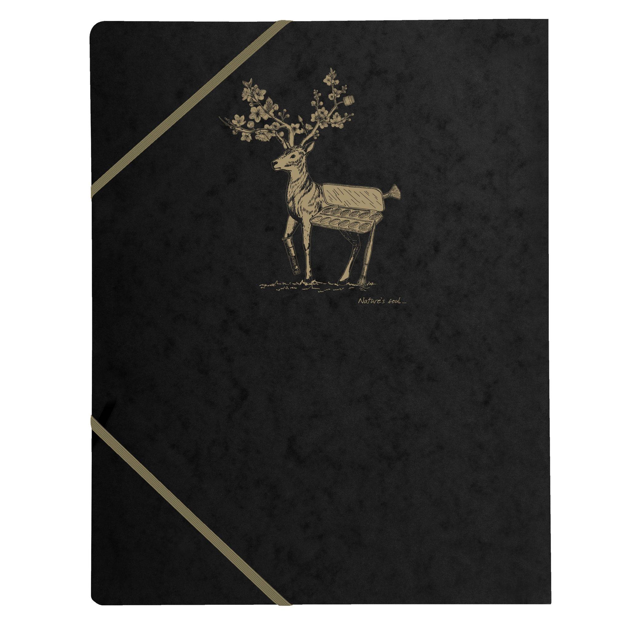 Clairefontaine 5x schwarze Sammelmappe 4x32cm, Motive sortiert Schwarz 102514C
