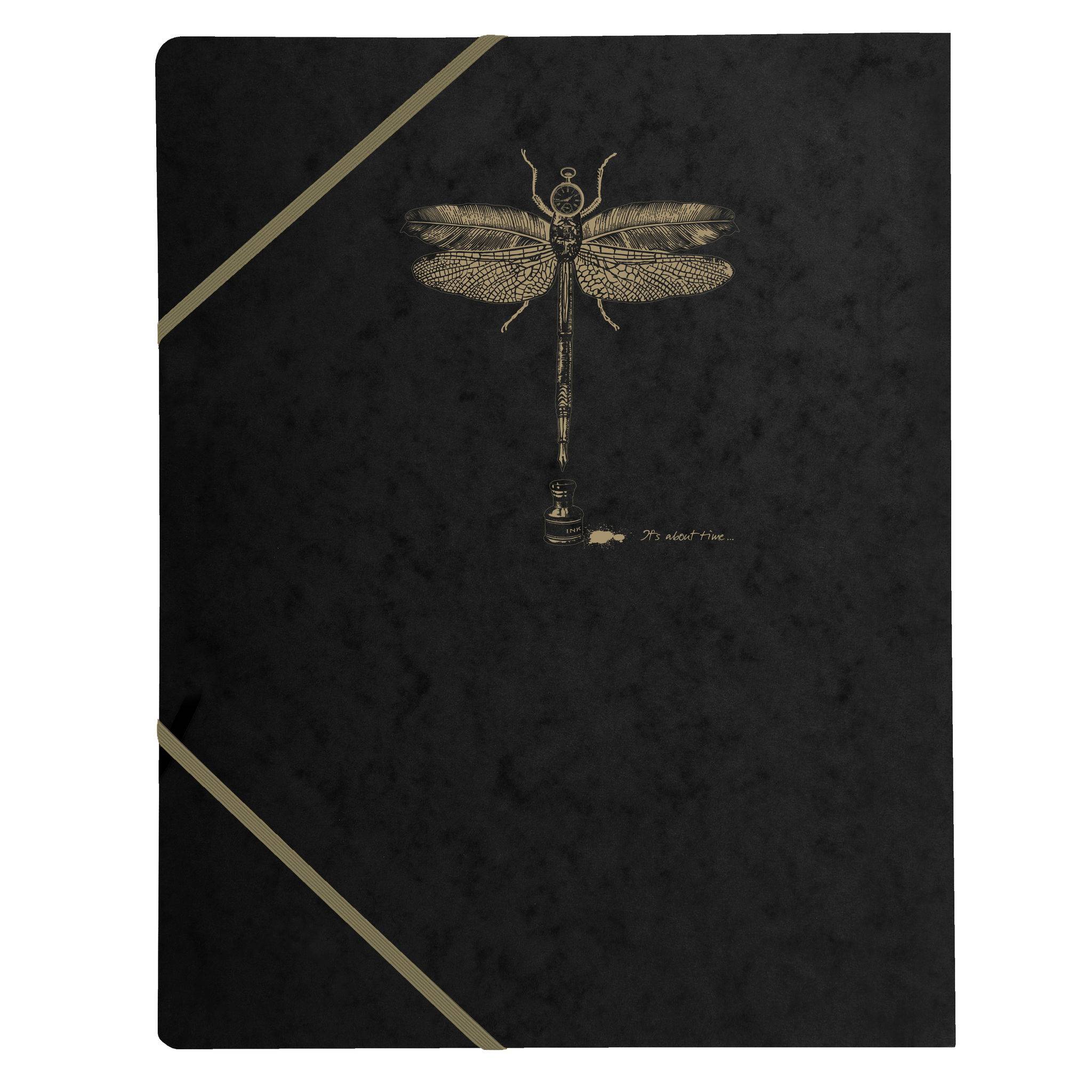 Clairefontaine 5x schwarze Sammelmappe 4x32cm, Motive sortiert Schwarz 102514C