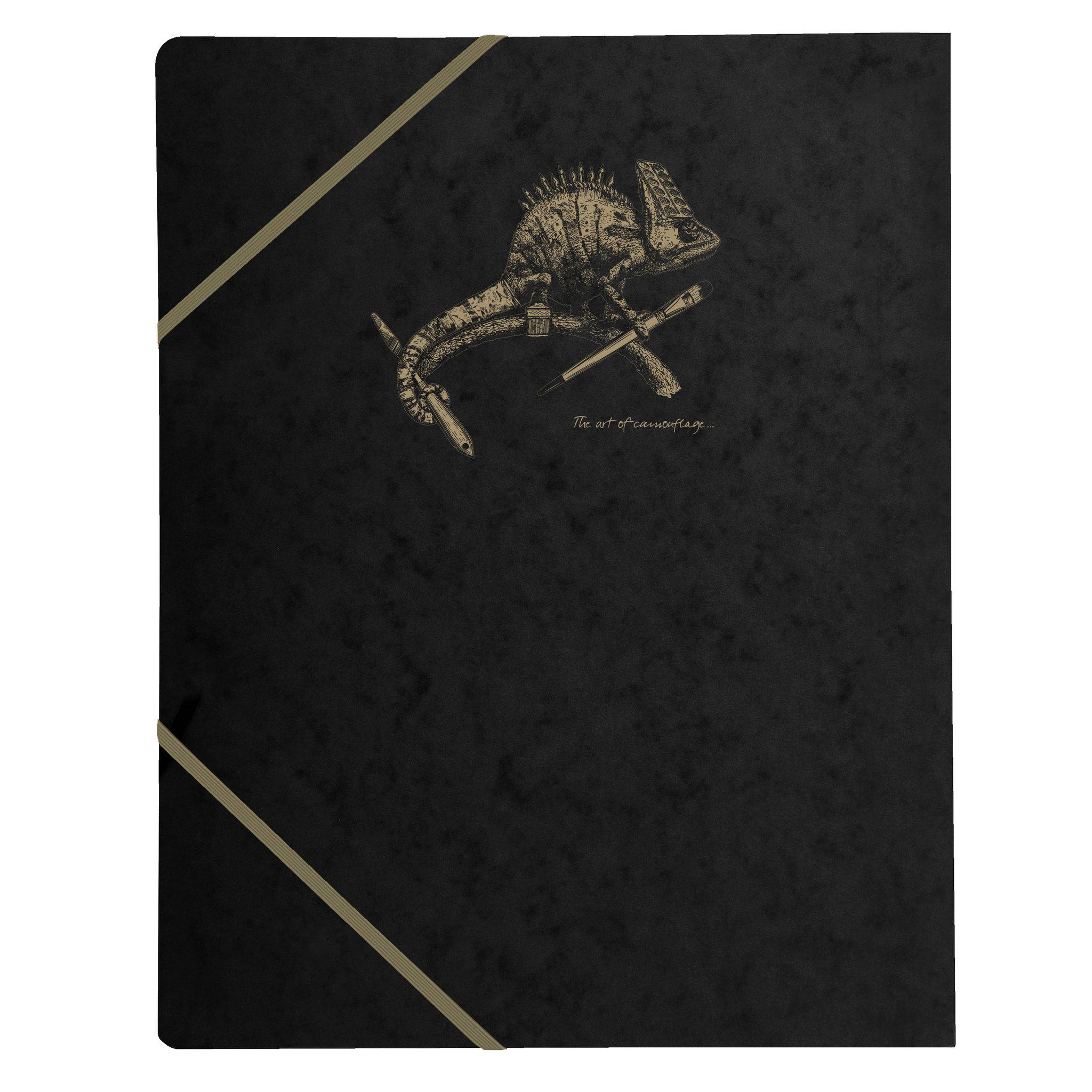 Clairefontaine 5x schwarze Sammelmappe 4x32cm, Motive sortiert Schwarz 102514C