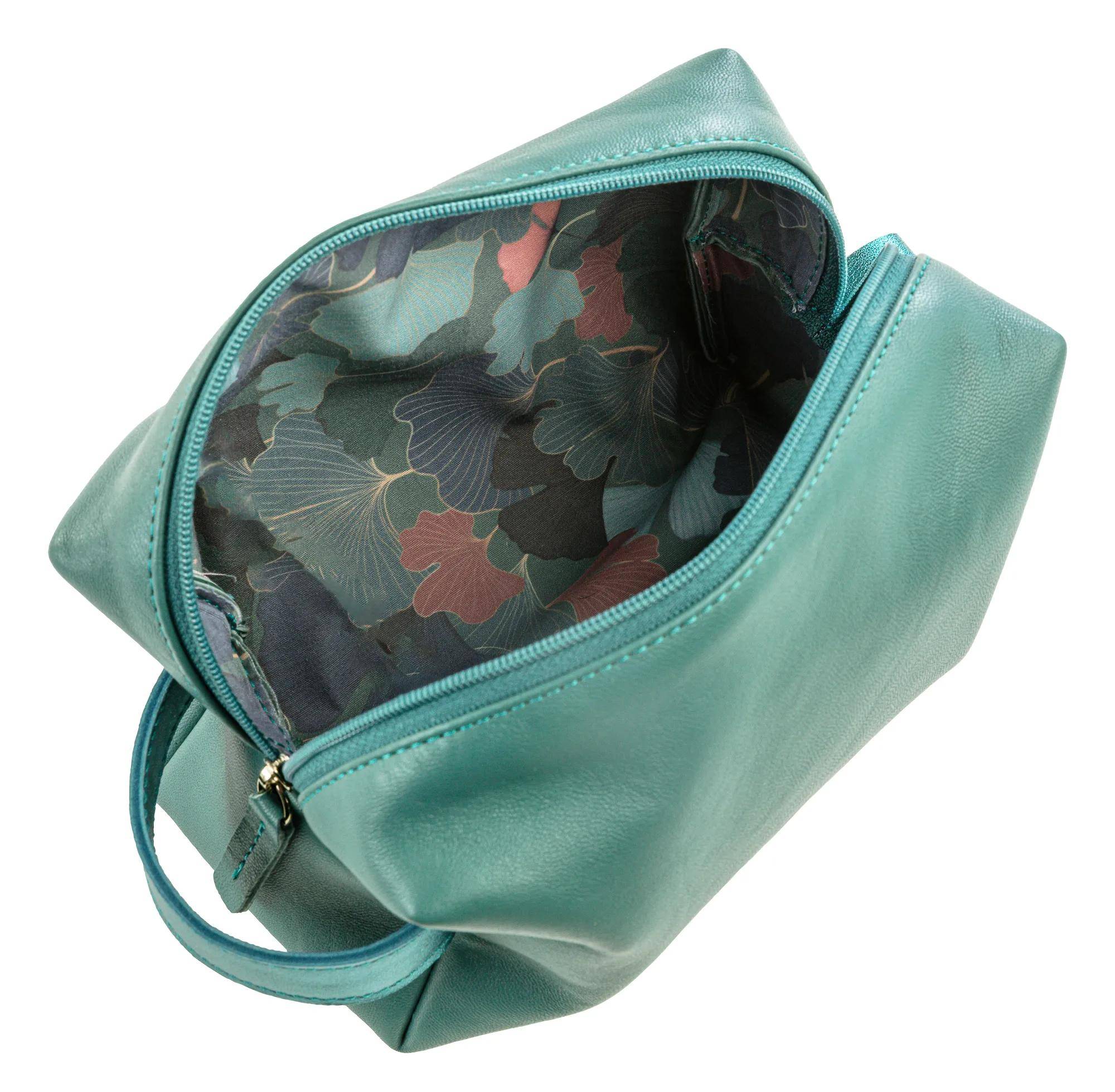 Clairefontaine 2x Ginkgo, Mehrzweck-Etui aus Leder 18x11x7 cm 115950C