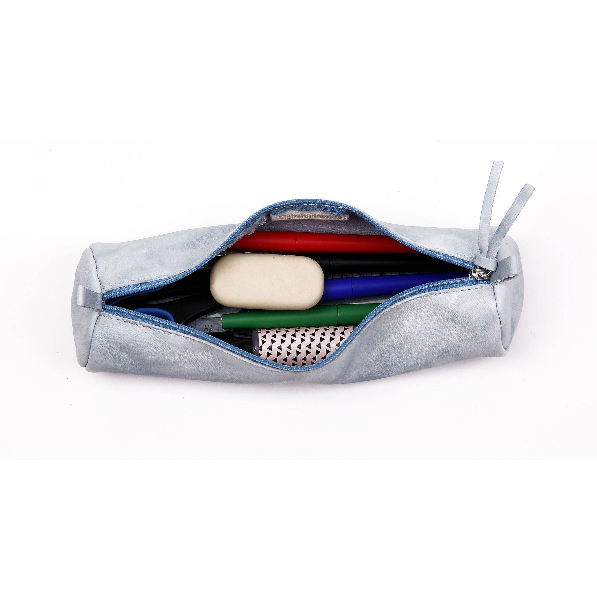 Clairefontaine 4x Rundes Schlampermäppchen himmelblau Himmelblau 410175C