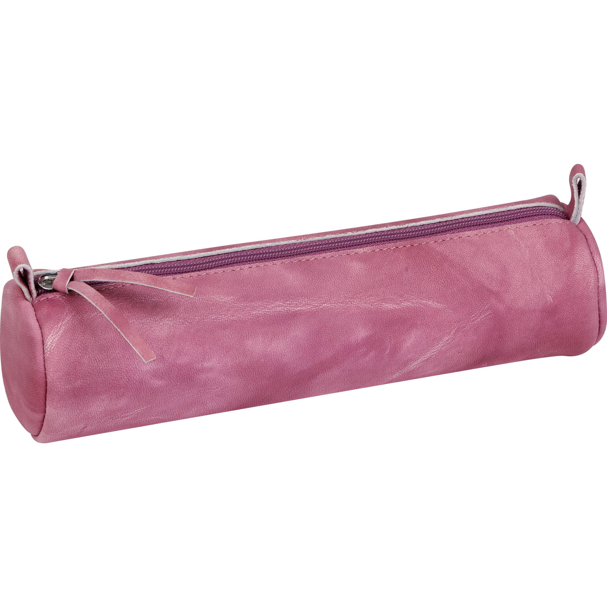 Clairefontaine 4x Rundes Schlampermäppchen dunkelrosa Rosaviolett 410174C