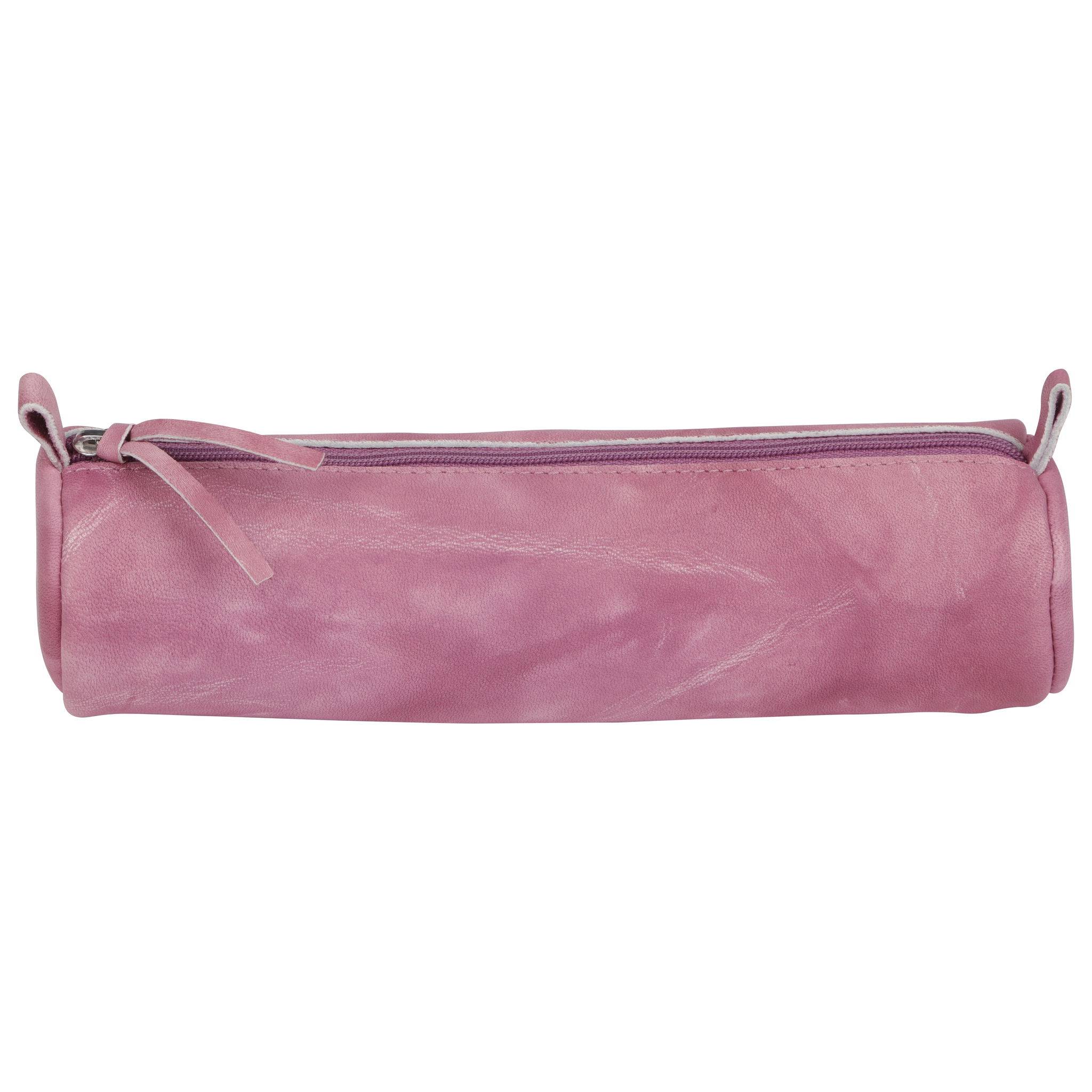 Clairefontaine 4x Rundes Schlampermäppchen dunkelrosa Rosaviolett 410174C