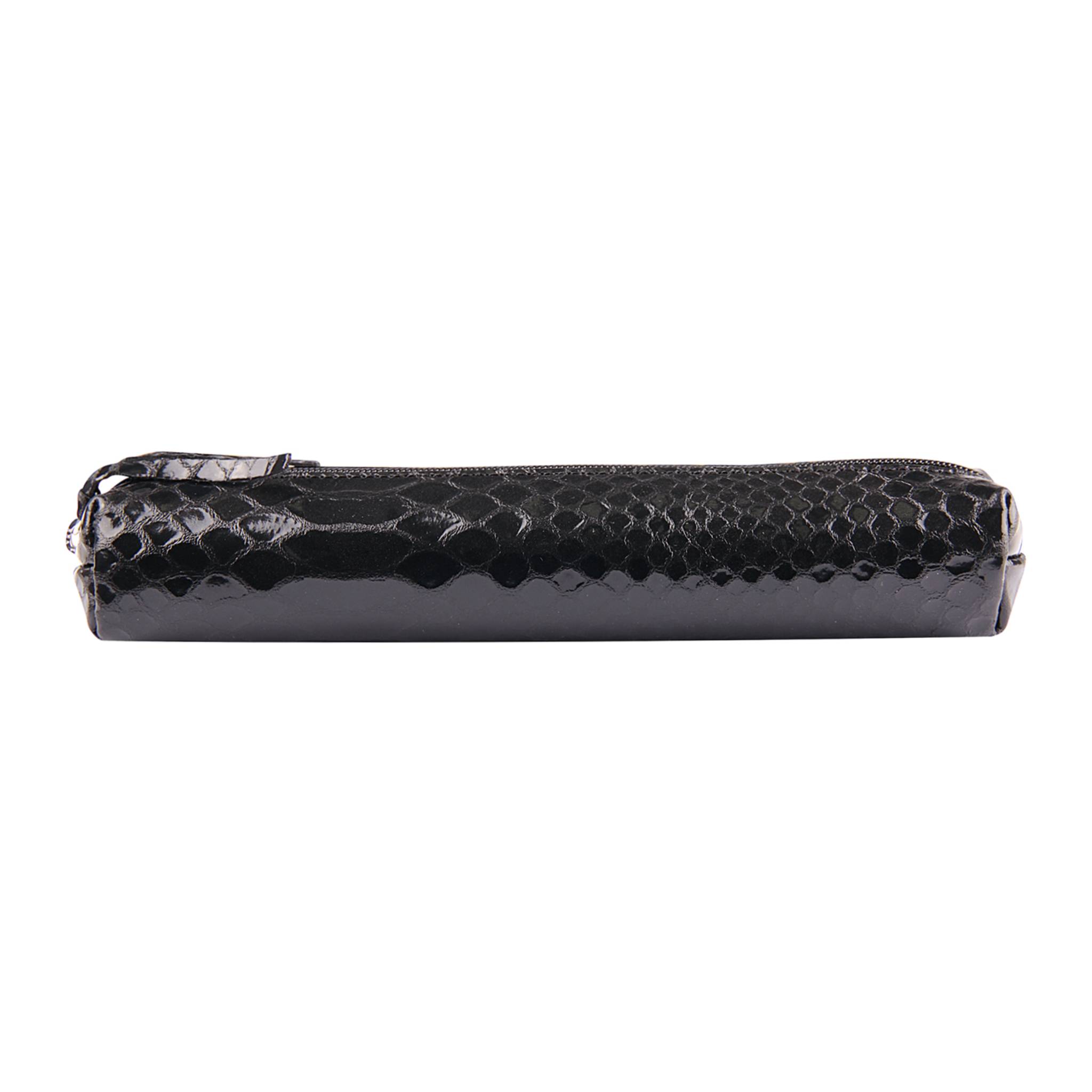 Clairefontaine 4x Schlampermäppchen 4x2,5x19,5cm schwarz Pythonschwarz 410173C