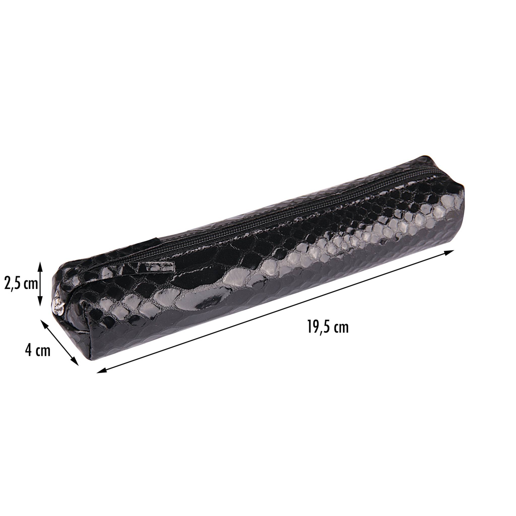 Clairefontaine 4x Schlampermäppchen 4x2,5x19,5cm schwarz Pythonschwarz 410173C