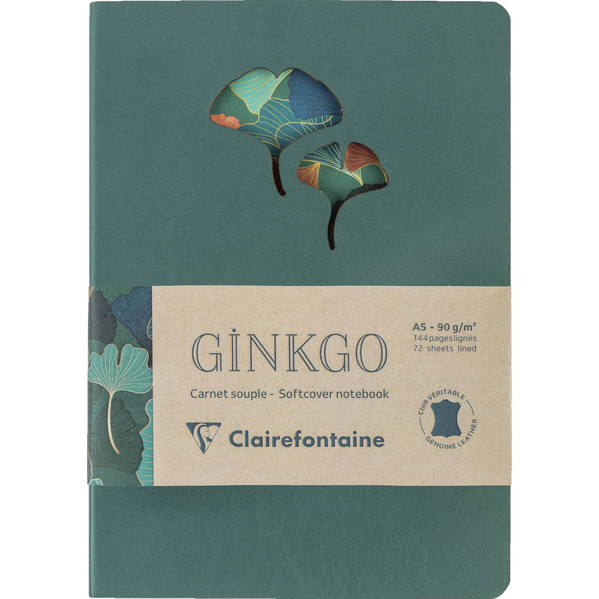 Clairefontaine 4x Notizbuch Leder A5 72 Blatt 115949C