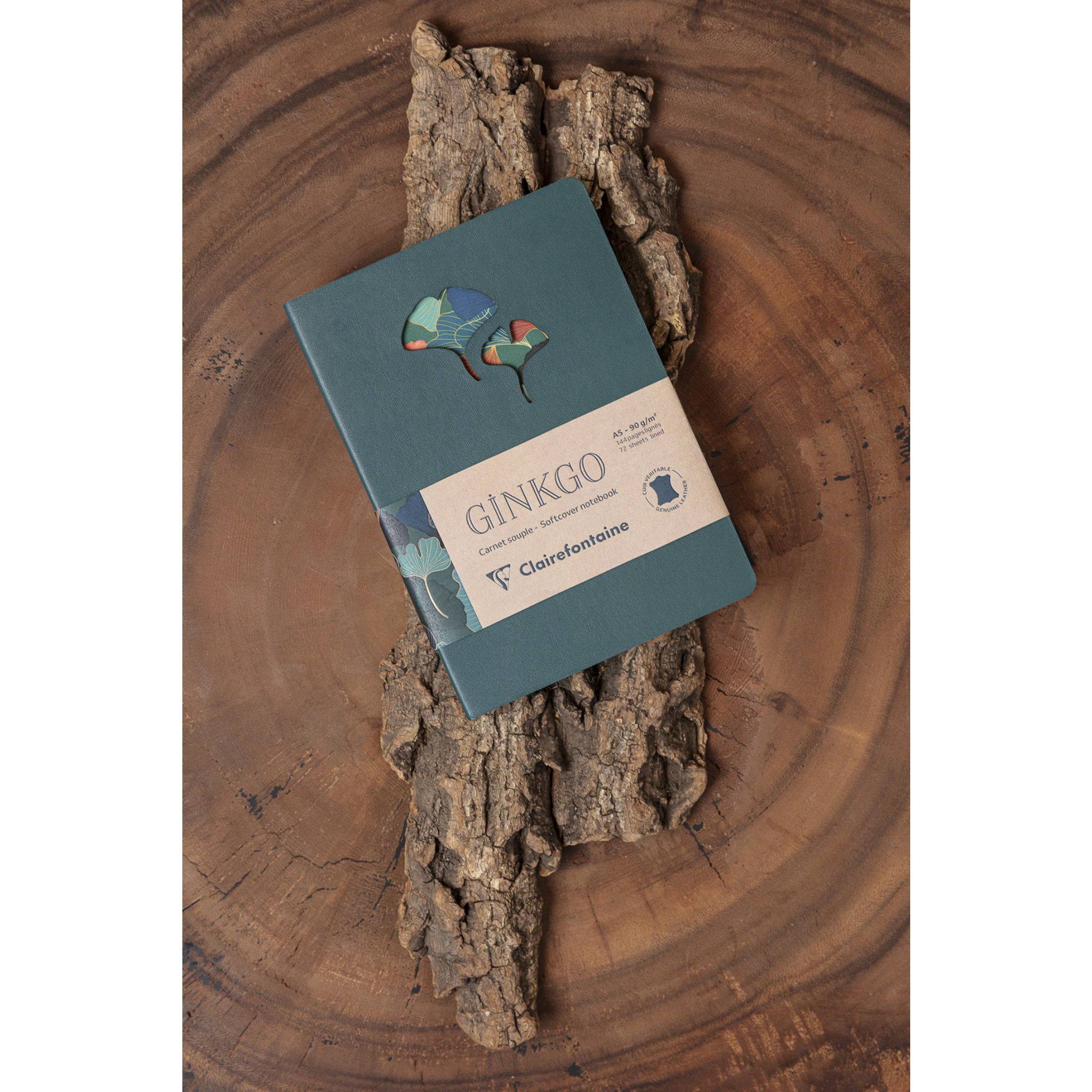 Clairefontaine 4x Notizbuch Leder A5 72 Blatt 115949C