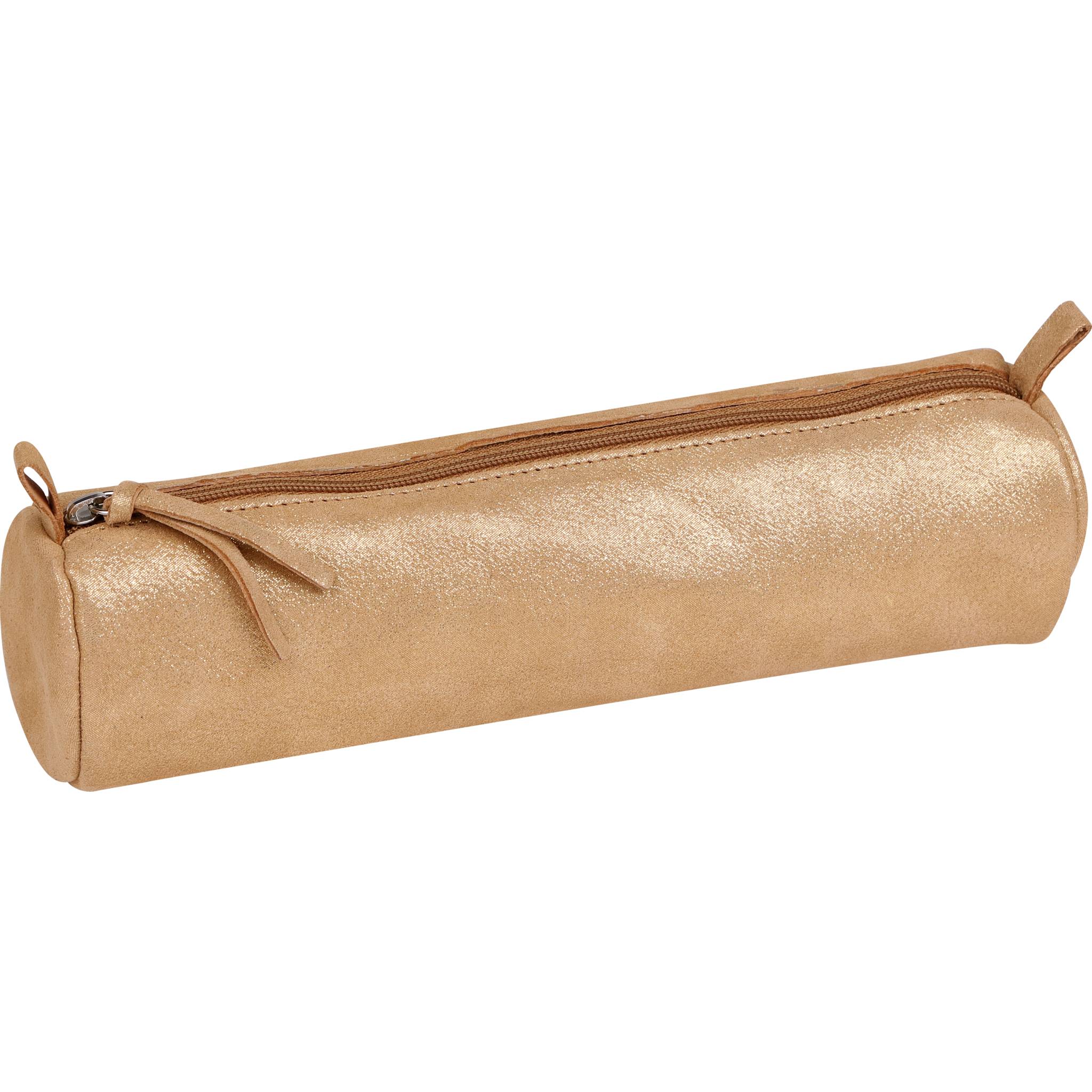 Clairefontaine 4x Céleste, rundes Schlampermäppchen, Disco gold 410028C