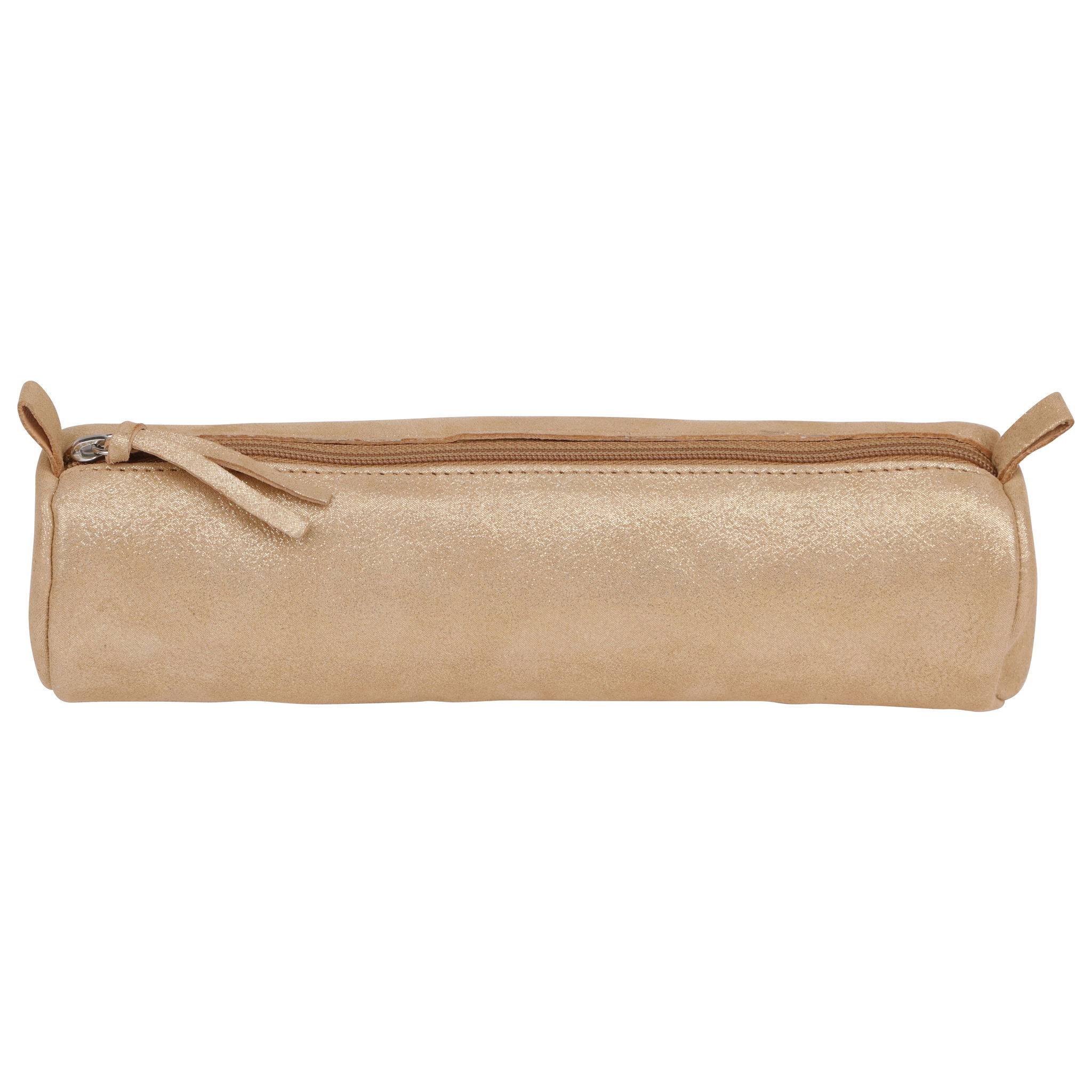 Clairefontaine 4x Céleste, rundes Schlampermäppchen, Disco gold 410028C