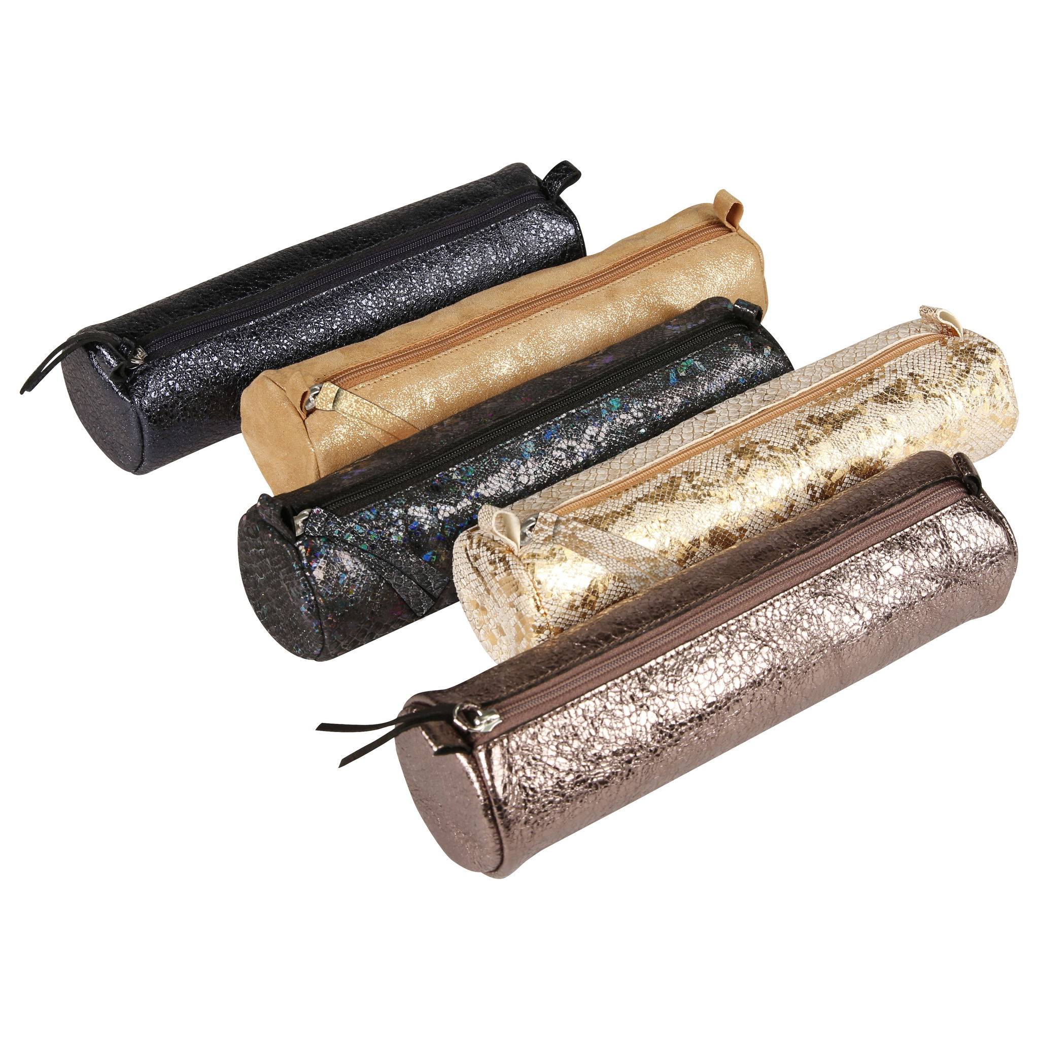 Clairefontaine 4x Céleste, rundes Schlampermäppchen, Lazer alba 410029C