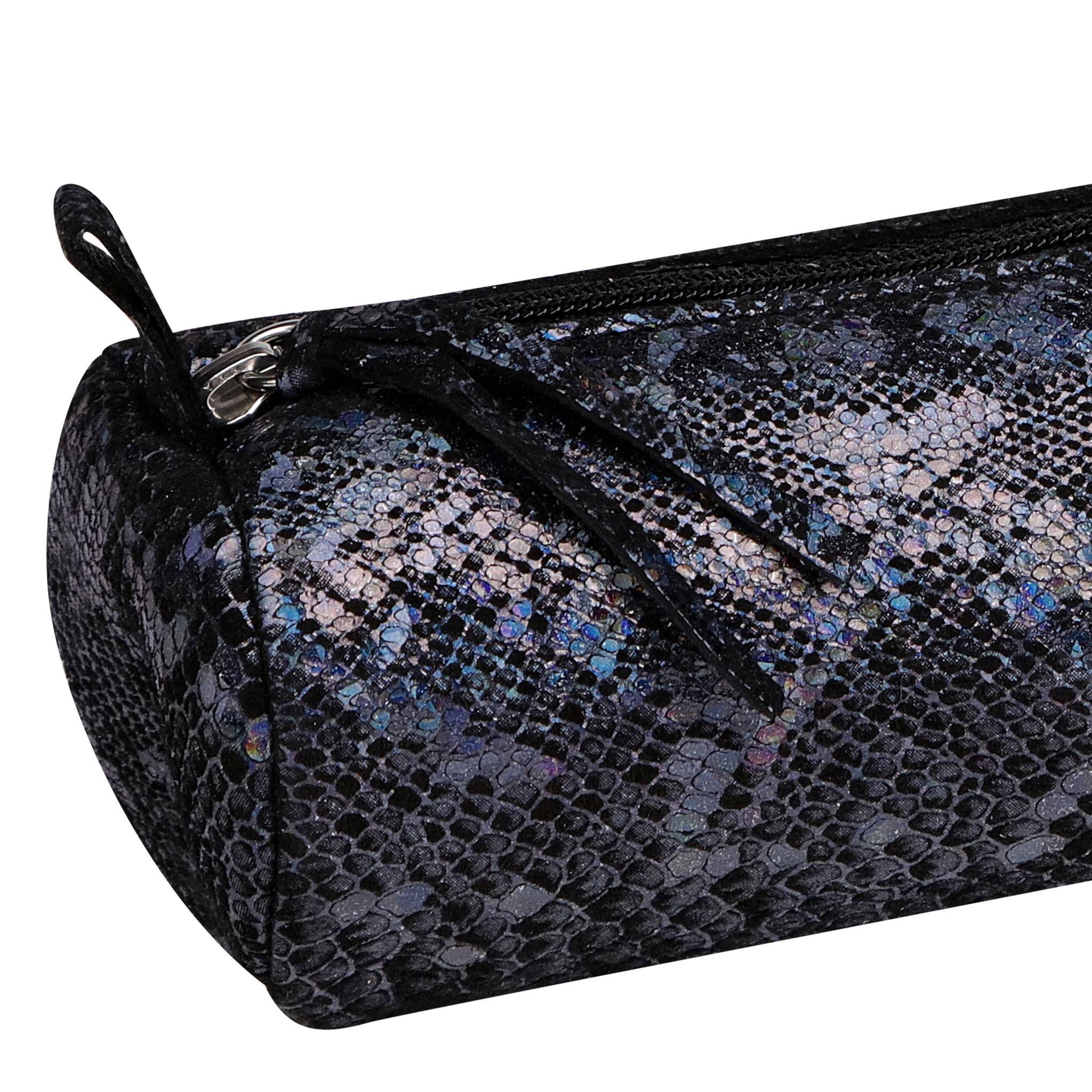 Clairefontaine 4x rundes Schlampermäppchen Ø5,5x22 cm Lazer schwarz 410027C