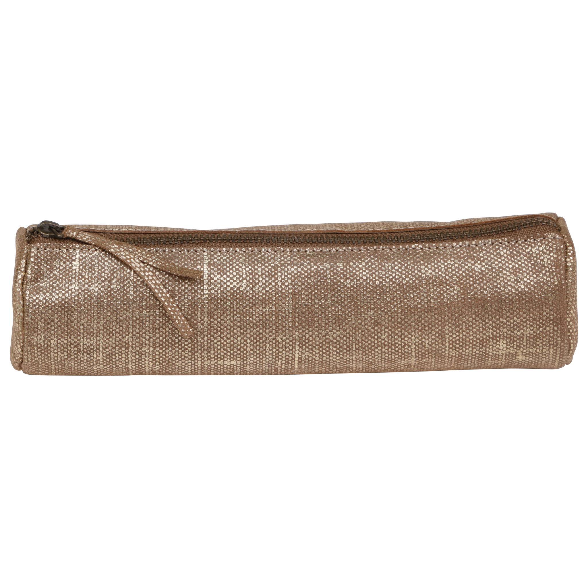 Clairefontaine 4x KLEO-PATHRA Schlampermäppchen Leder rund gold 410034C