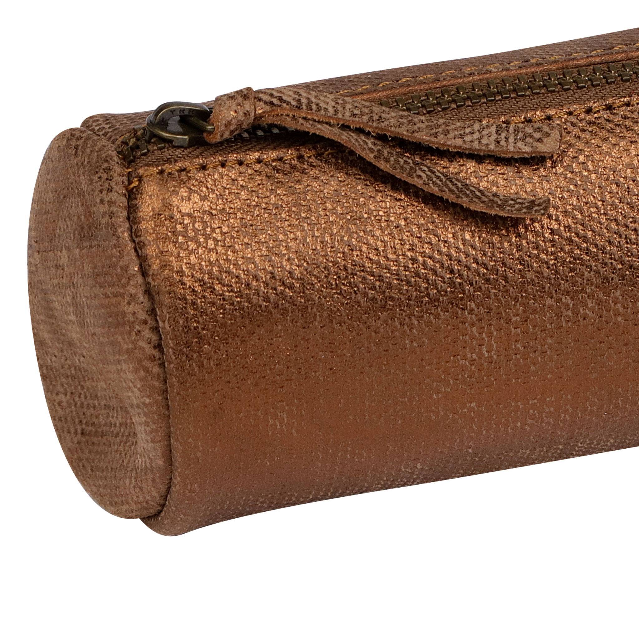 Clairefontaine 4x KLEOPATHRA Schlampermäppchen Ø5,5x22cm bronze 410033C