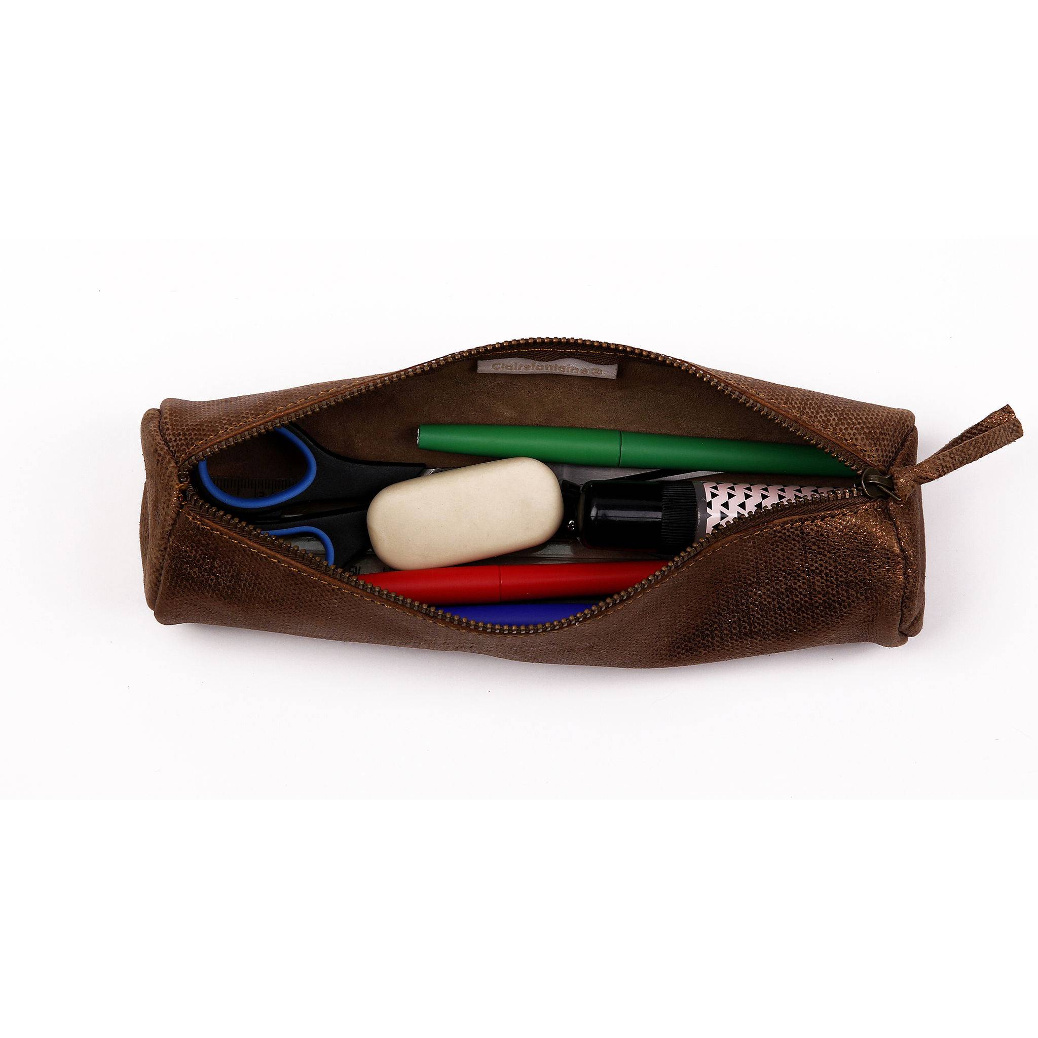 Clairefontaine 4x KLEOPATHRA Schlampermäppchen Ø5,5x22cm bronze 410033C