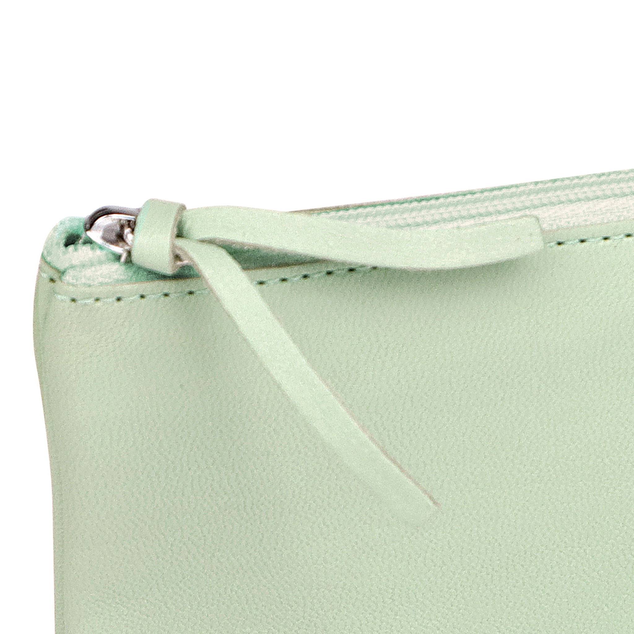 Clairefontaine 4x Flaches Schlampermäppchen Leder 22x11cm pistaziengrün 410166C