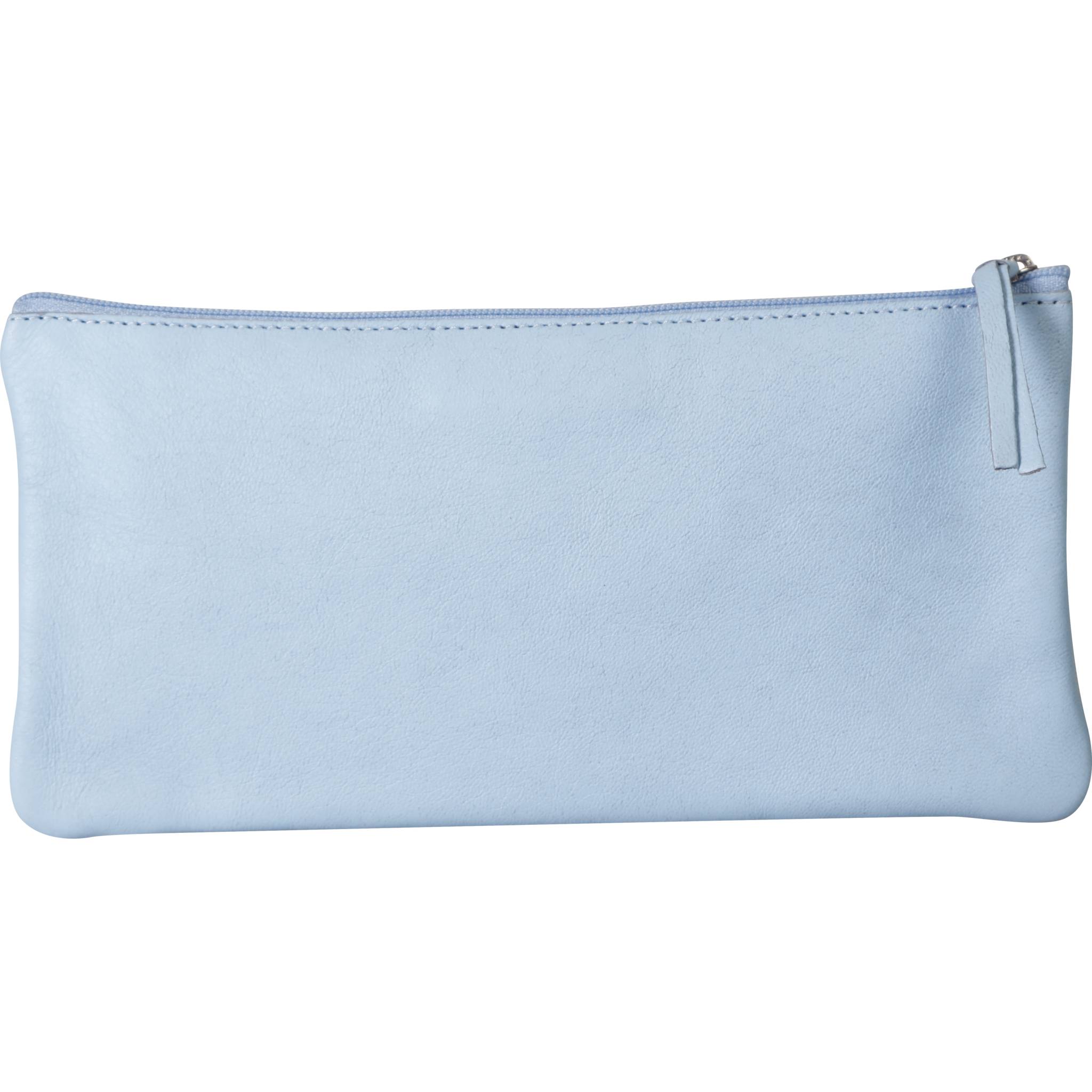 Clairefontaine 4x Flaches Schlampermäppchen Leder 22x11cm himmelblau 410165C