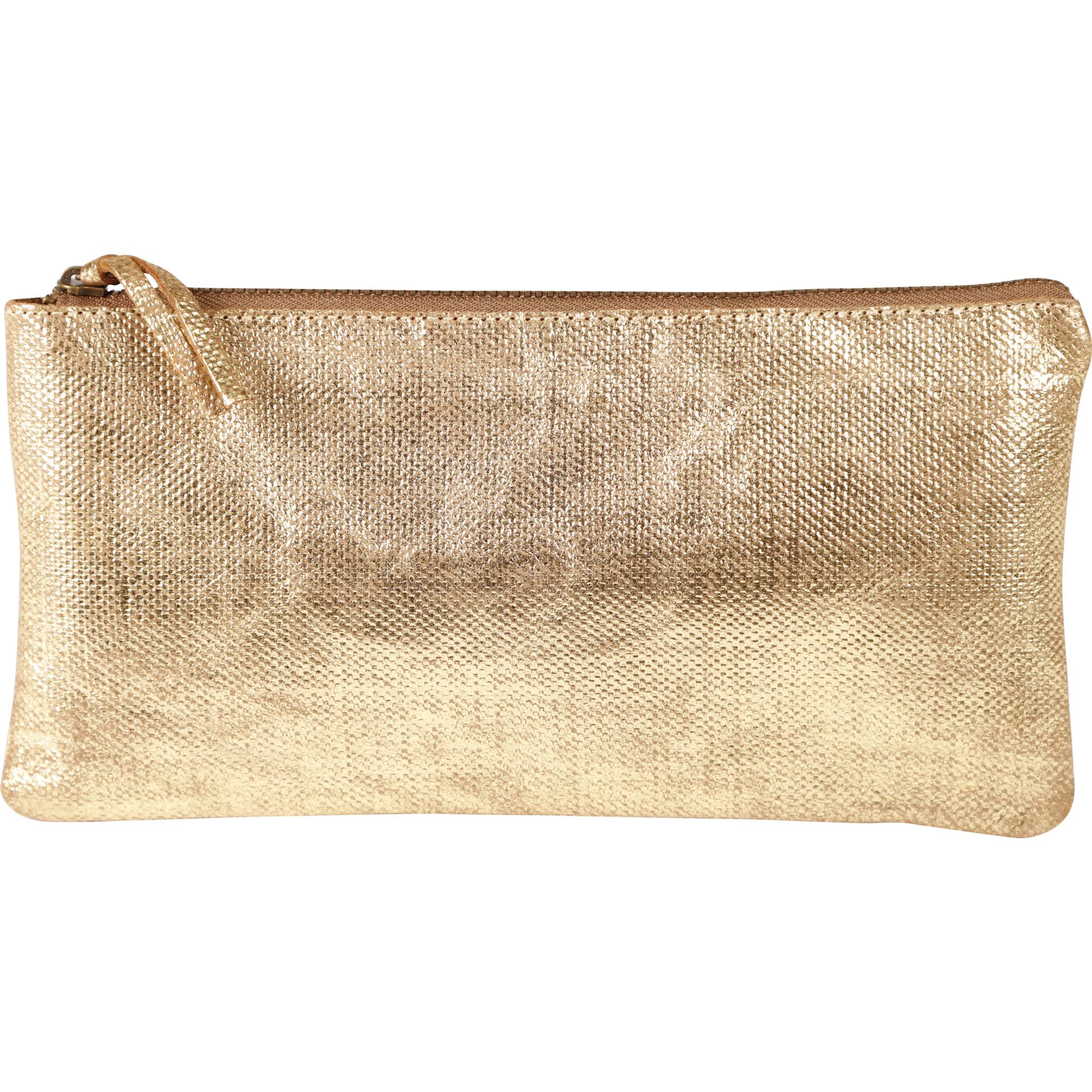 Clairefontaine 4x KLEO-PATHRA Schlampermäppchen Leder flach 22x11cm gold 410037C