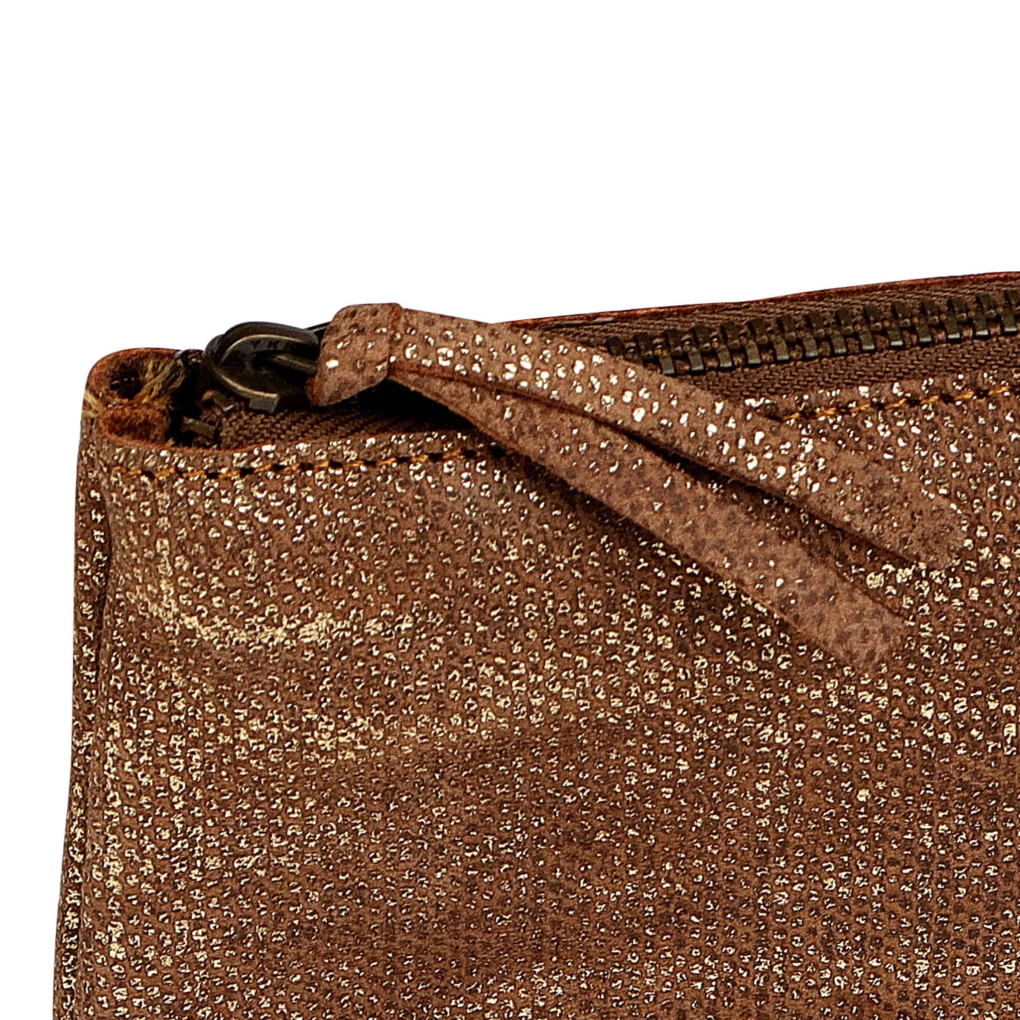 Clairefontaine 4x KLEO-PATHRA Schlampermäppchen Leder flach 22x11cm gold 410037C