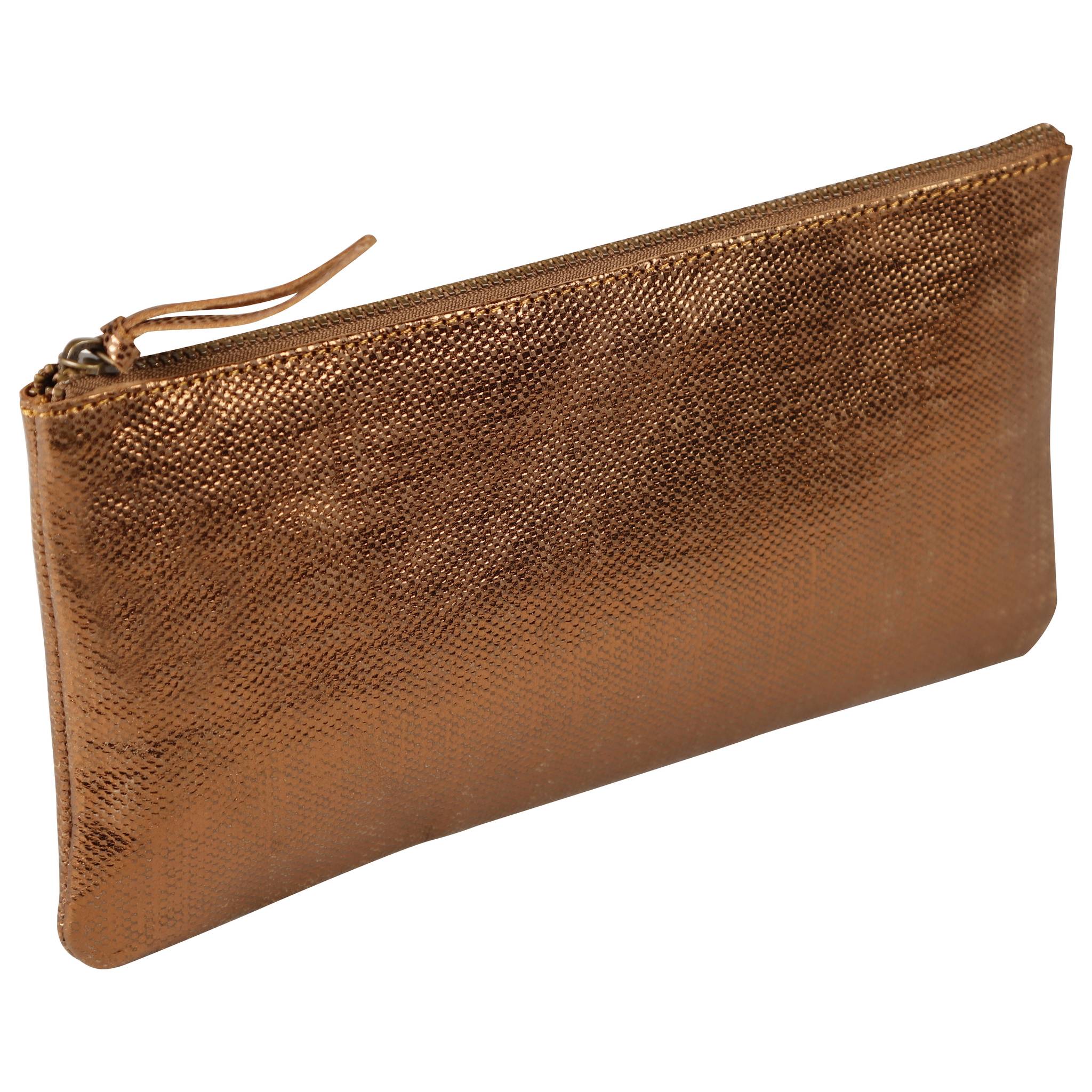 Clairefontaine 4x KLEO-PATHRA Schlampermäppchen Leder flach bronze 410036C