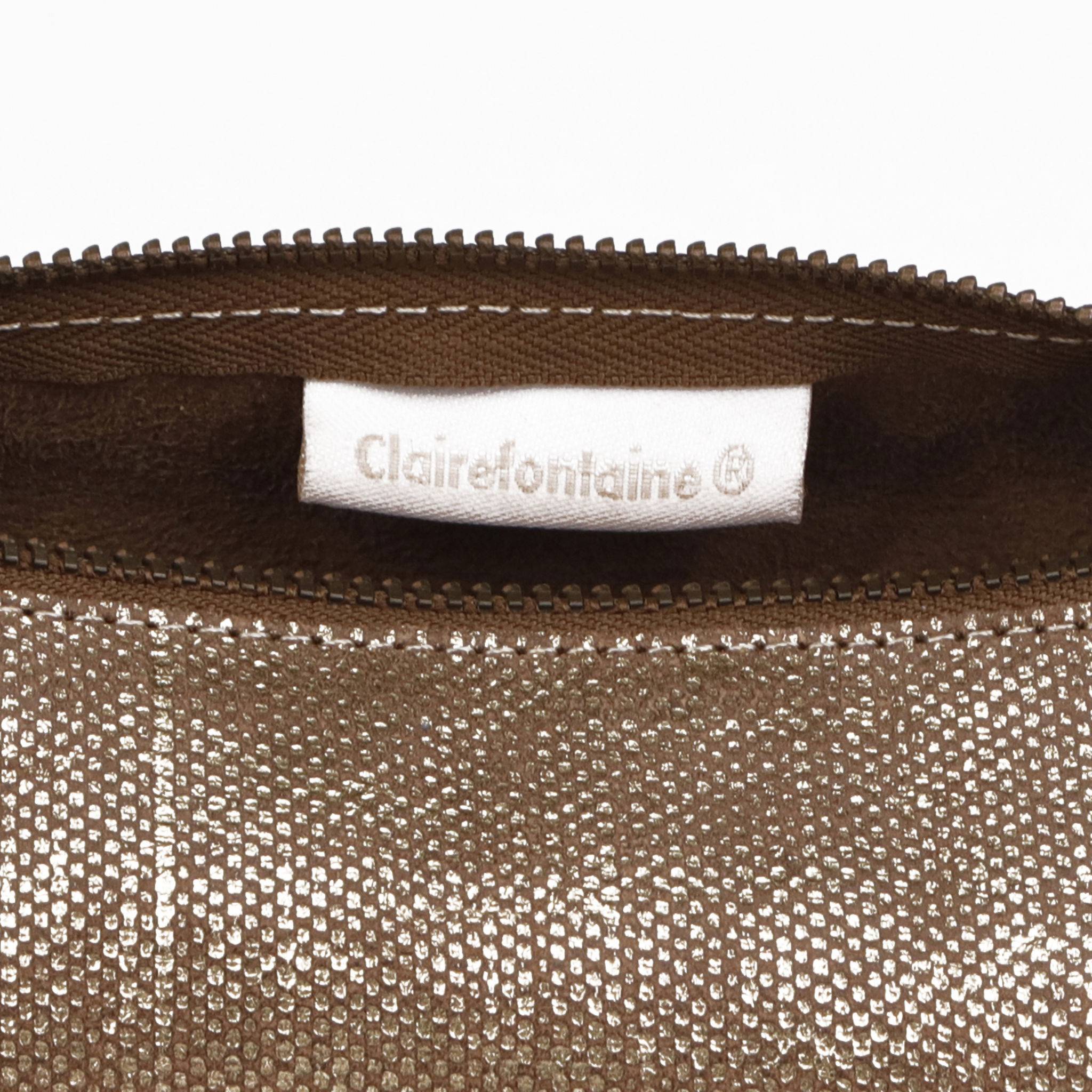 Clairefontaine 4x KLEOPATHRA Schlampermäppchen Ø5,5x22cm silber 410035C