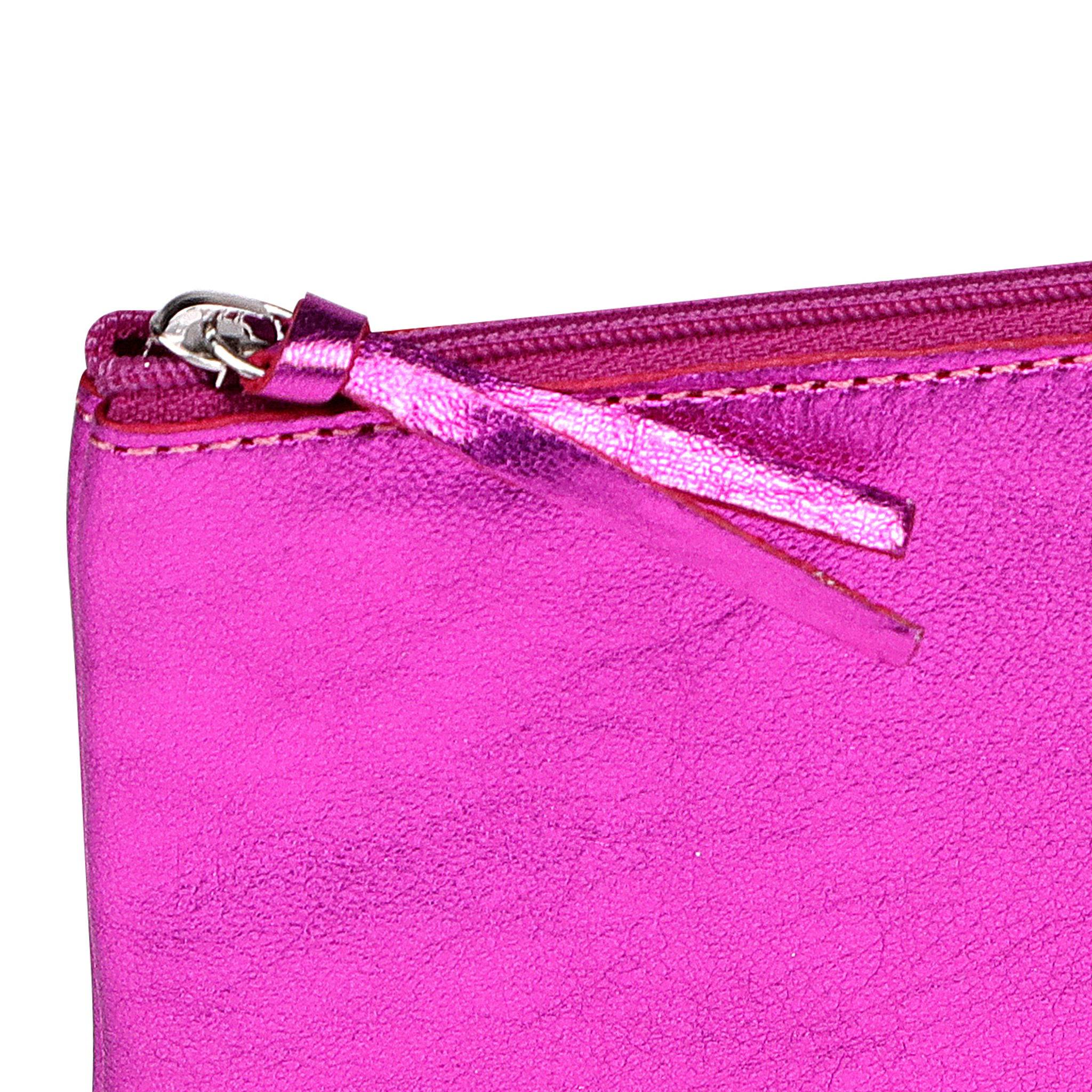 Clairefontaine 4x Schlampermäppchen Leder Cuirisé flach 22x11cm Himbeer 8717C