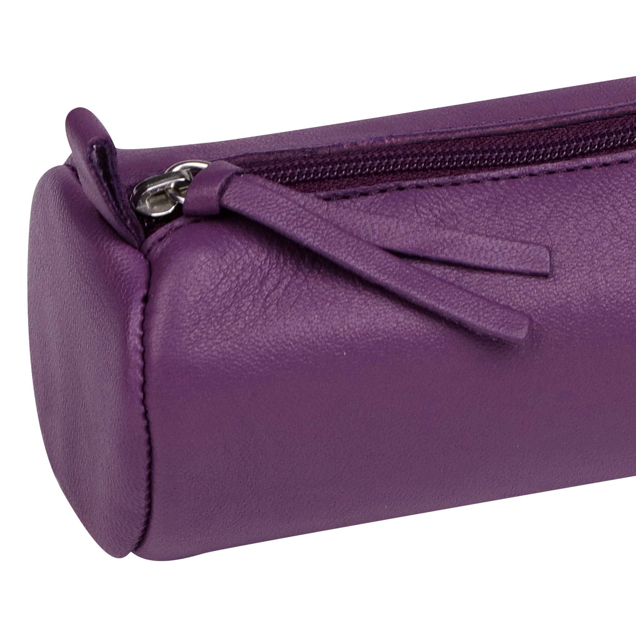 Clairefontaine 6x Schlampermäppchen gefärbtes Leder Ø5,5x22cm violett 410163C