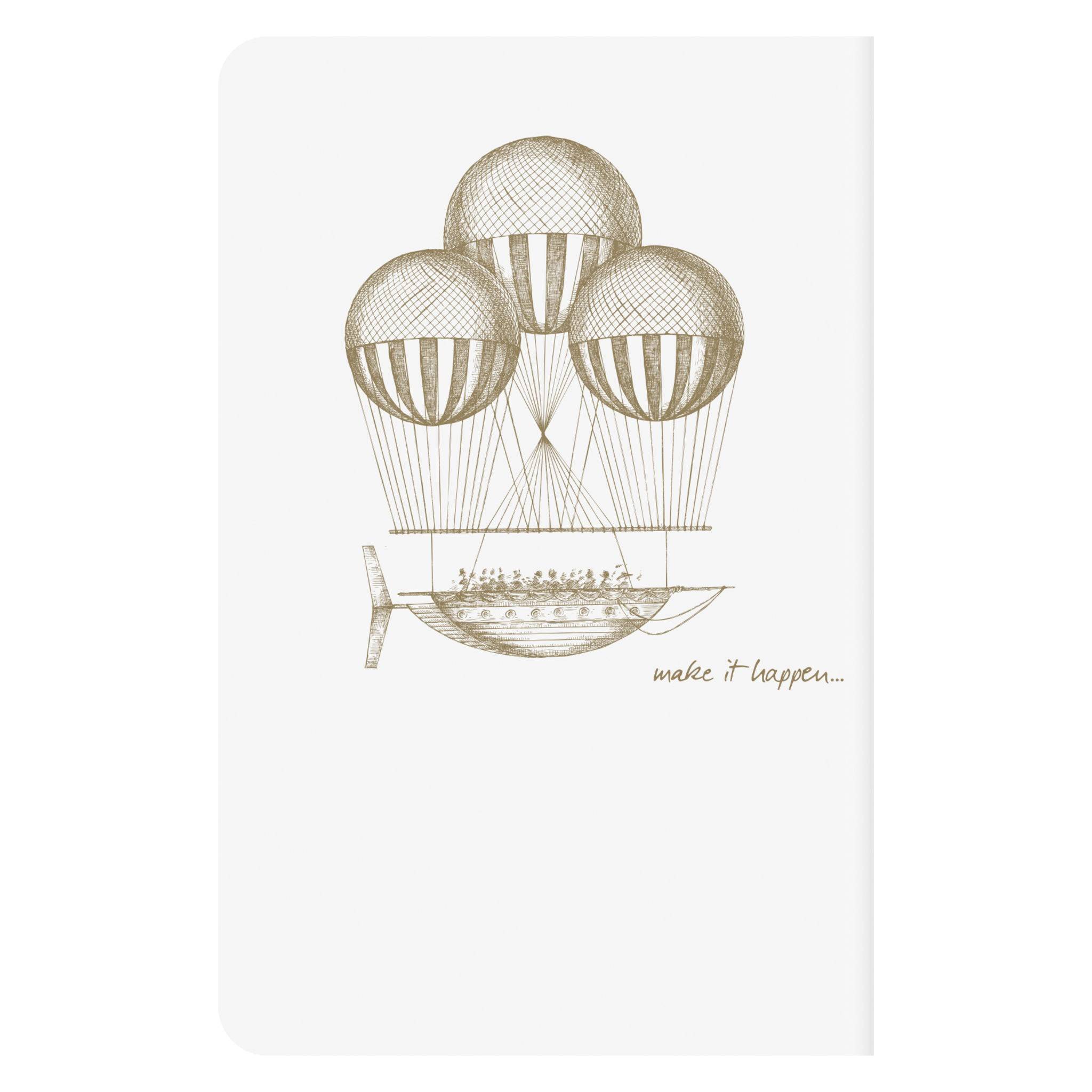 Clairefontaine 5x Flying Spirit Heft liniert 9x14 cm 48 Blatt - Weiß 104596C