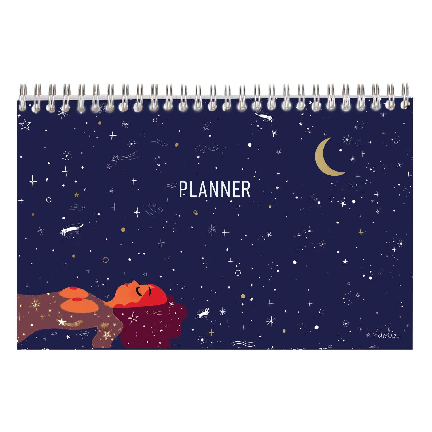 Clairefontaine 5x Planner, Block 22x14 cm, 53 bedruckte Blätter 116295C