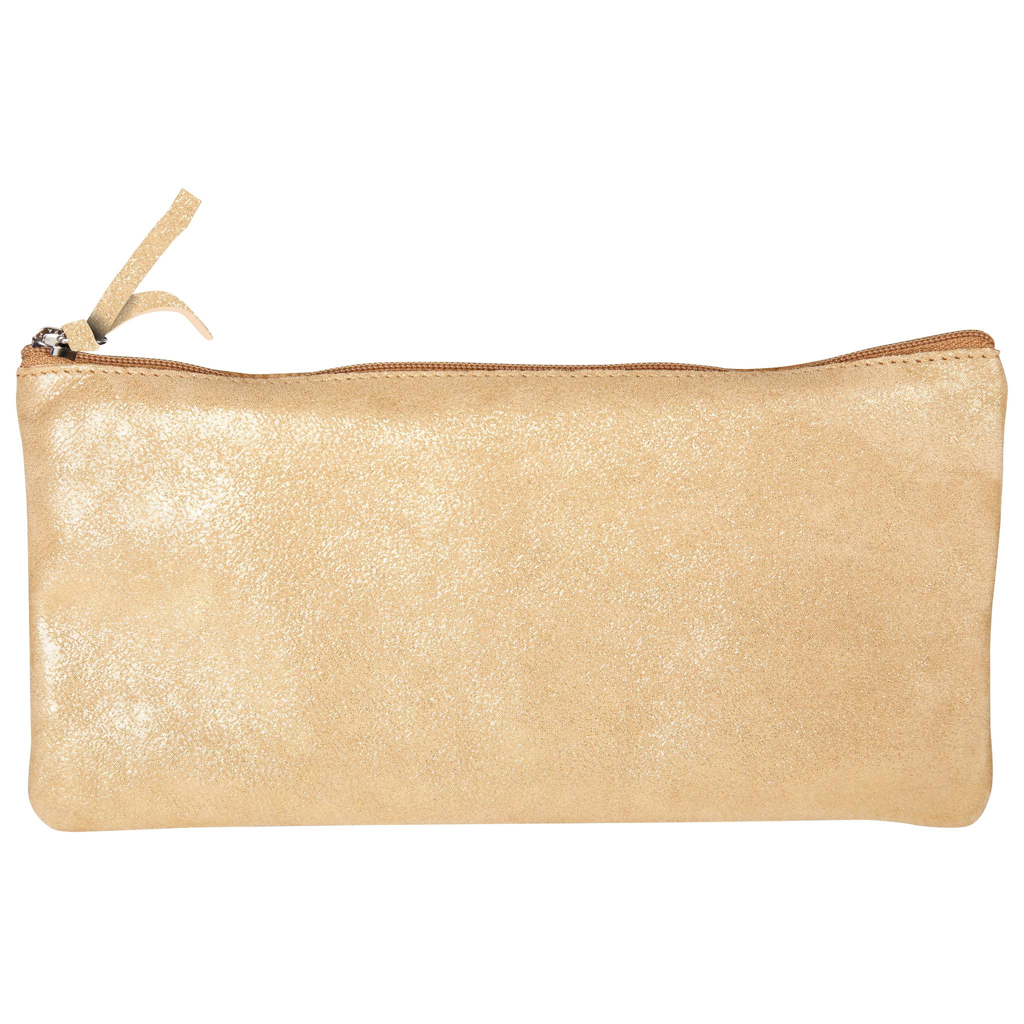 Clairefontaine 4x Céleste flach Schlampermäppchen 11x22 cm Disco gold 410017C