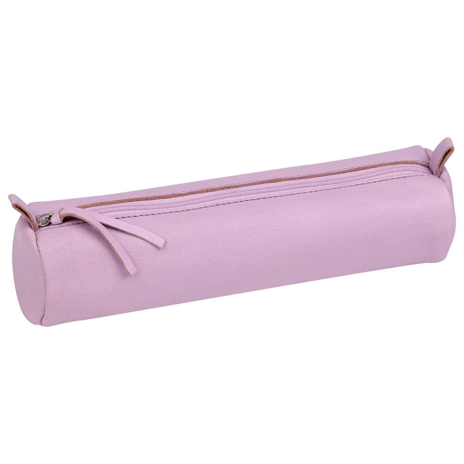 Clairefontaine 6x Schlampermäppchen gefärbtes Leder Ø5,5x22 cm lila 410149C