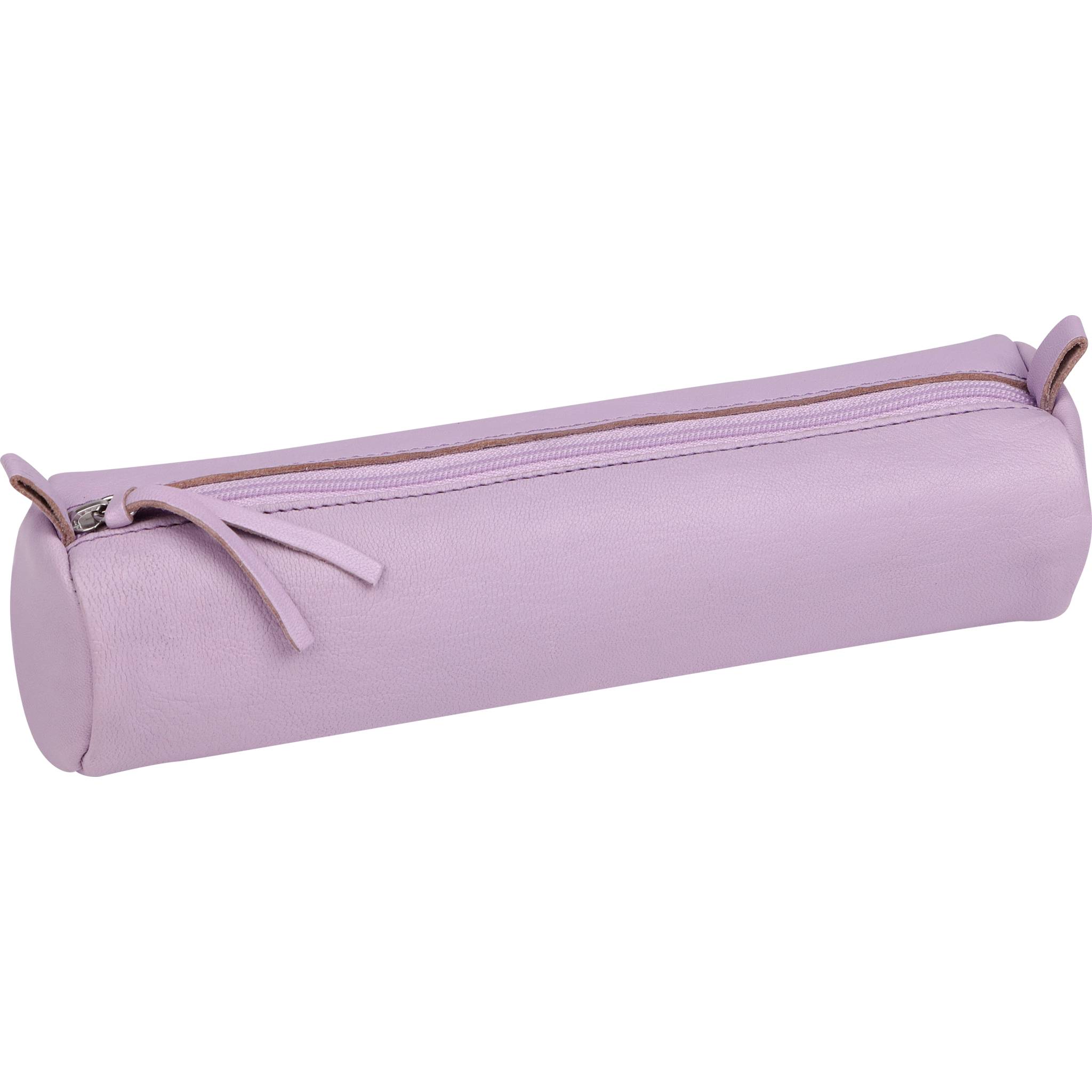 Clairefontaine 6x Schlampermäppchen gefärbtes Leder Ø5,5x22 cm lila 410149C