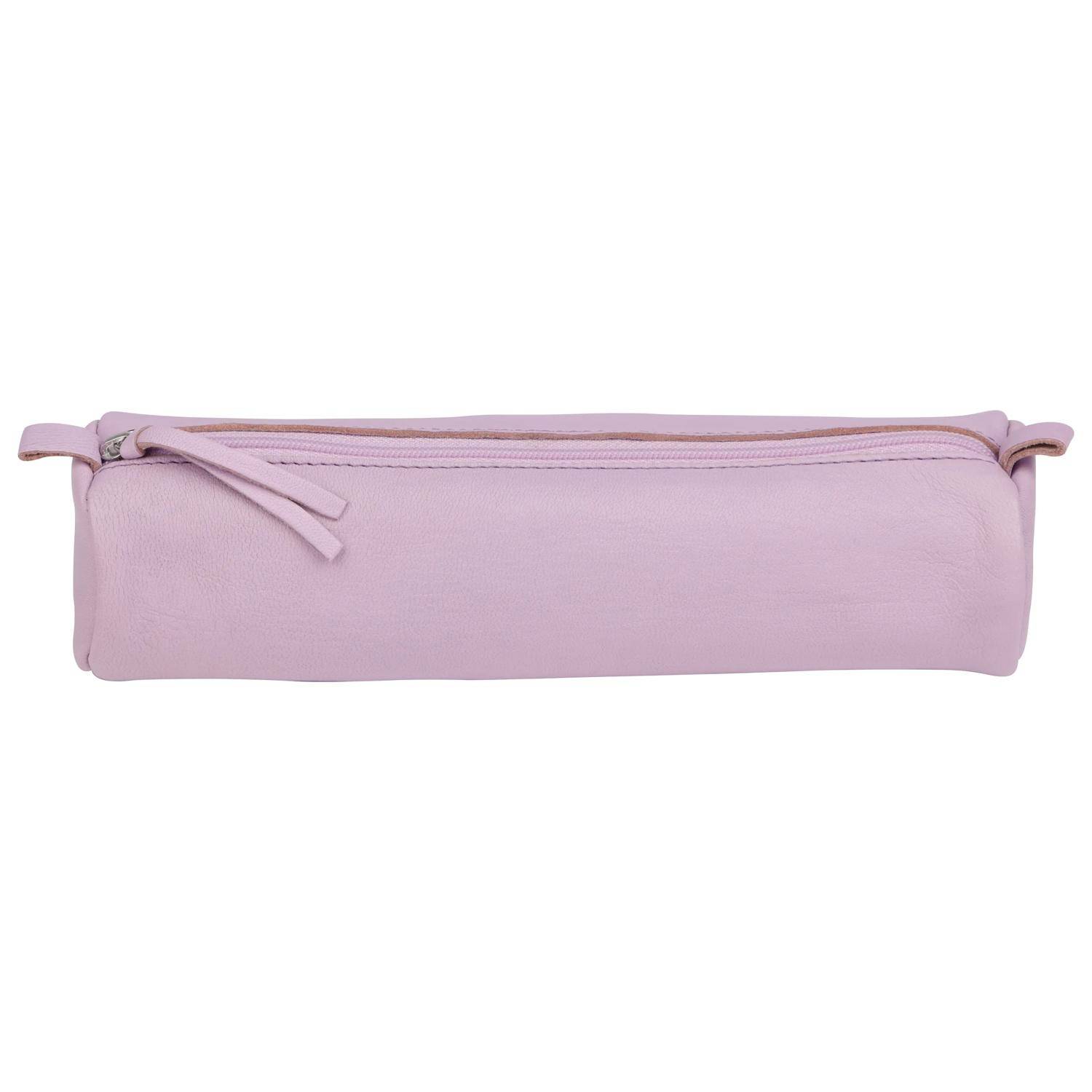 Clairefontaine 6x Schlampermäppchen gefärbtes Leder Ø5,5x22 cm lila 410149C
