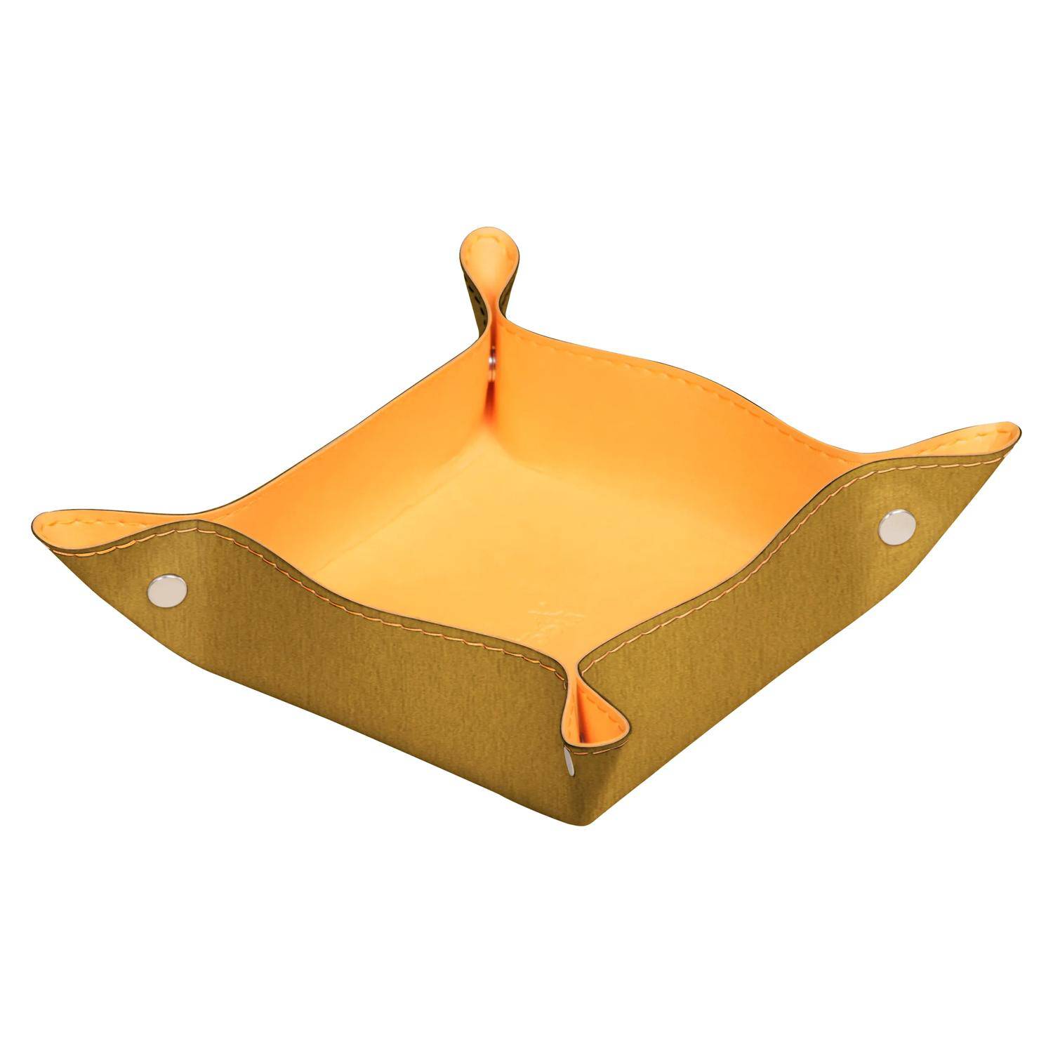 Rhodia 2x Taschenleerer aus italienischem Kunstleder, 12x12x4,5cm - Gold 194583C