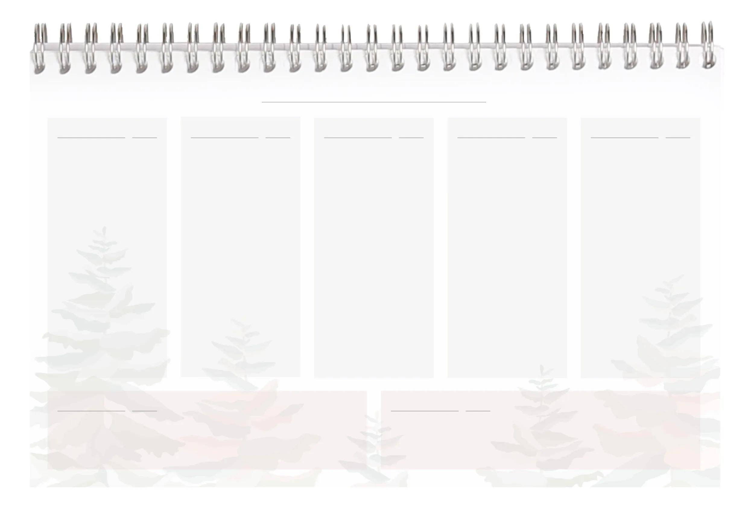 Clairefontaine 5x Block Planer 22x14 cm 53 bedruckte Blätter 83496C