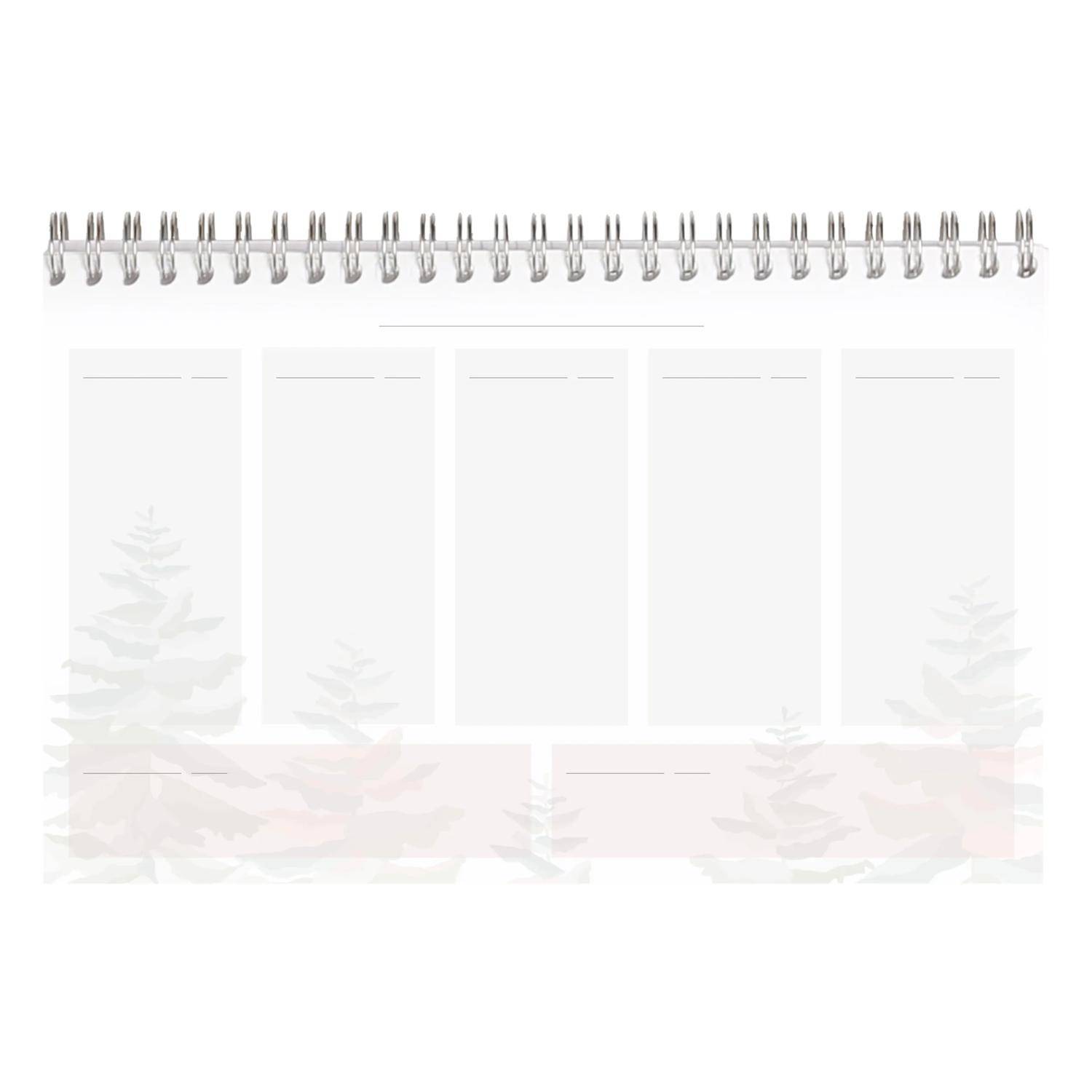 Clairefontaine 5x Block Planer 22x14 cm 53 bedruckte Blätter 83496C